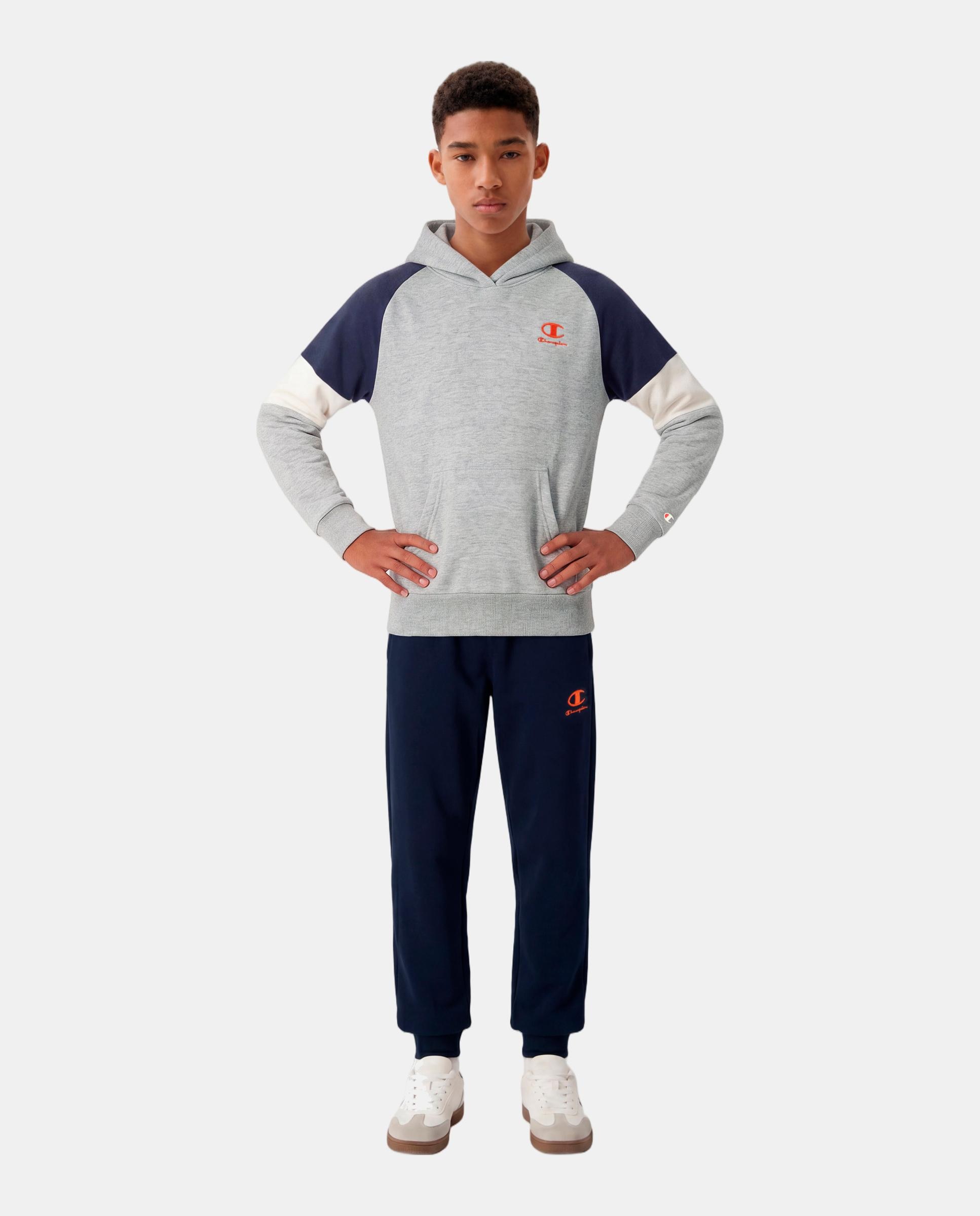 Sweatshirt Casual de Menino Hooded Cinzento-3