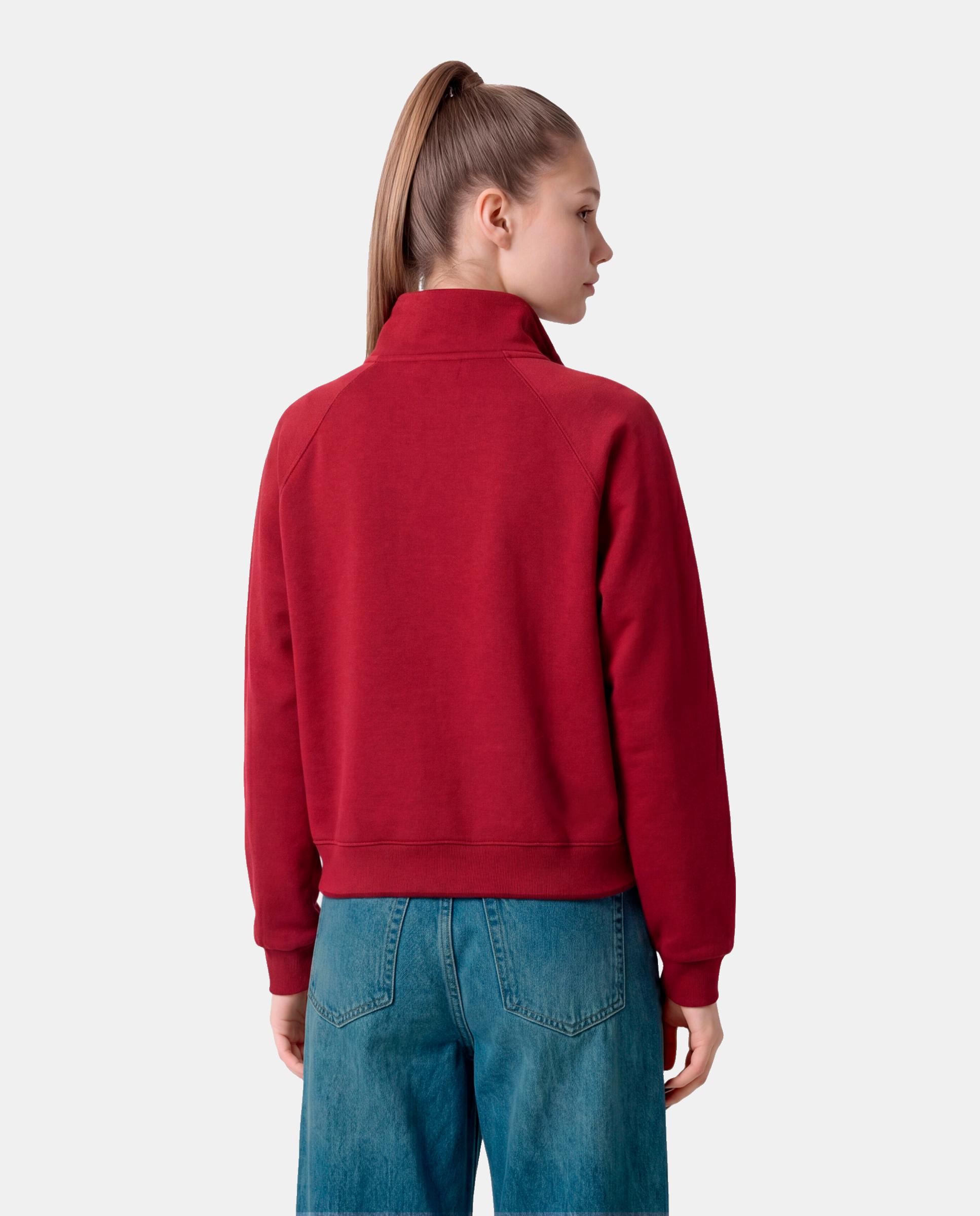 Sweatshirts Casual de Criança Half Zip Sweatshirt Vermelho-2