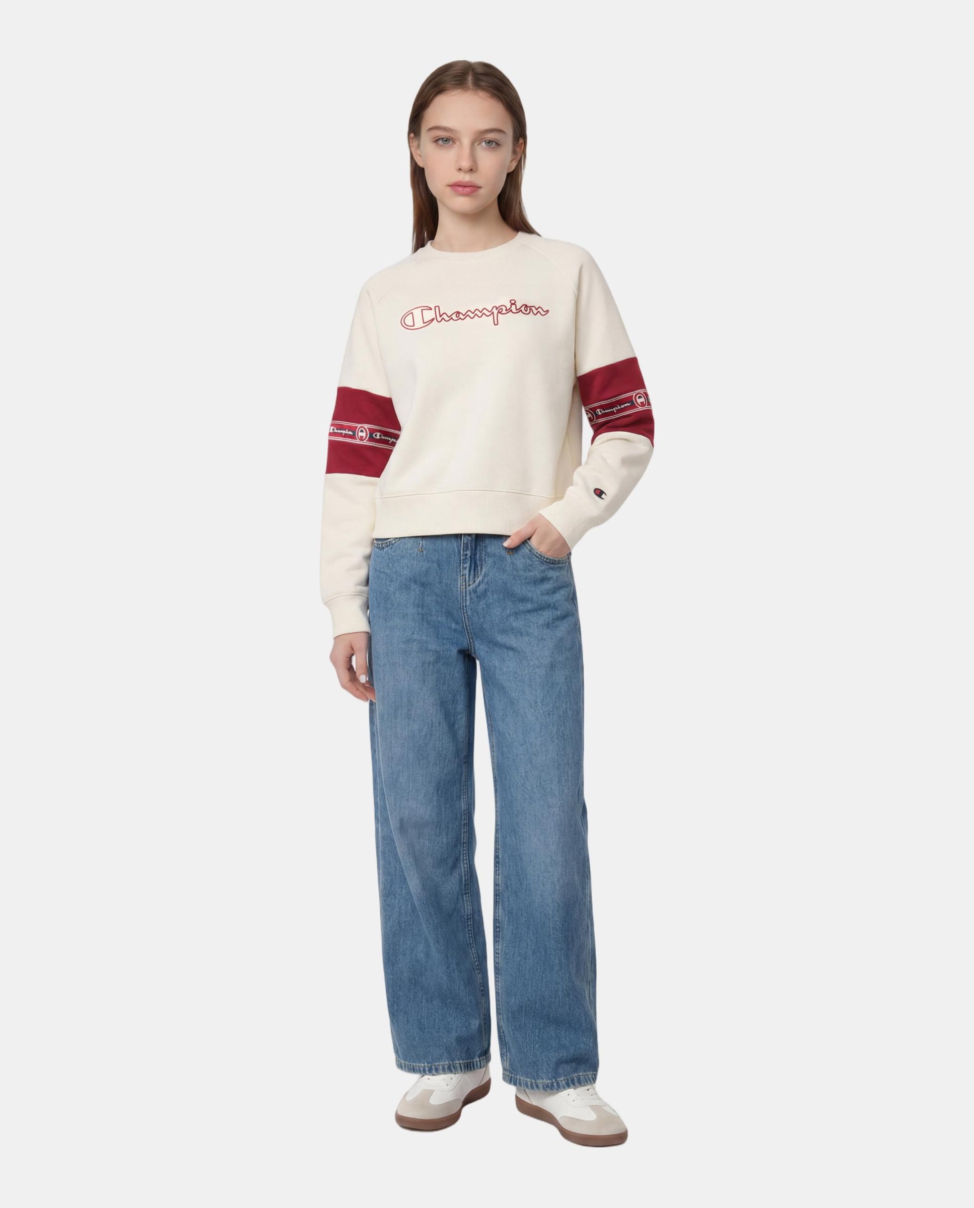 Sweatshirts Casual de Criança Crewneck Sweatshirt Branco-3