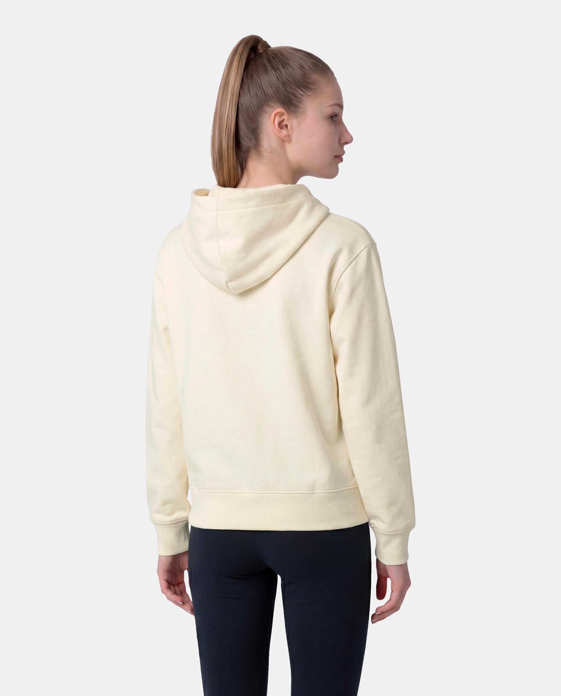 Sweatshirts Casual Hooded Sweatshirt Branco-2