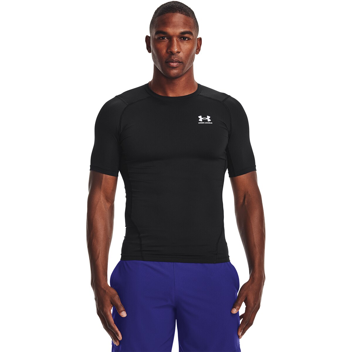 T-shirt de Training de Homem UA HG SS Preto / Branco-1