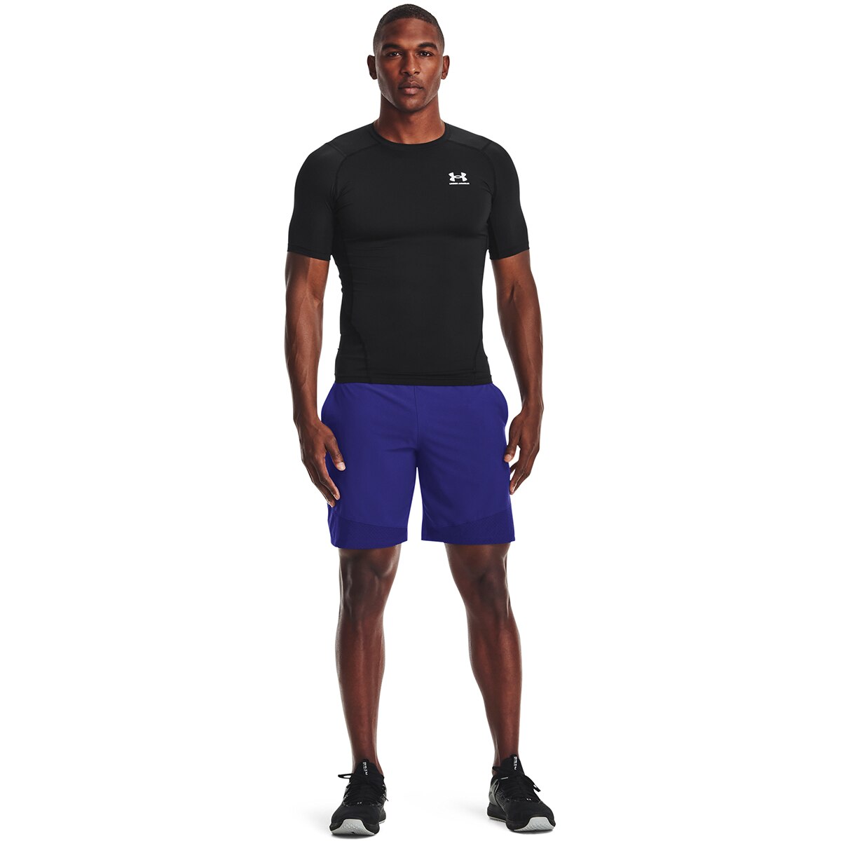 T-shirt de Training de Homem UA HG SS Preto / Branco-5