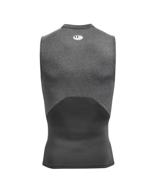 Imagen 2 de Camiseta de hombre HeatGear® Under Armour - Gris / Negro Gris / Negro