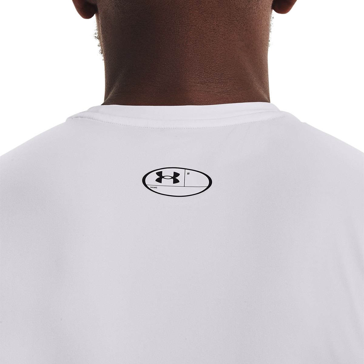 T-shirt de homem HeatGear® Under Armour Branco / Preto-3