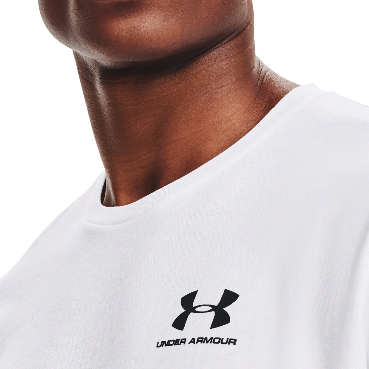 T-shirt de homem Left Chest Under Armour Branco-3