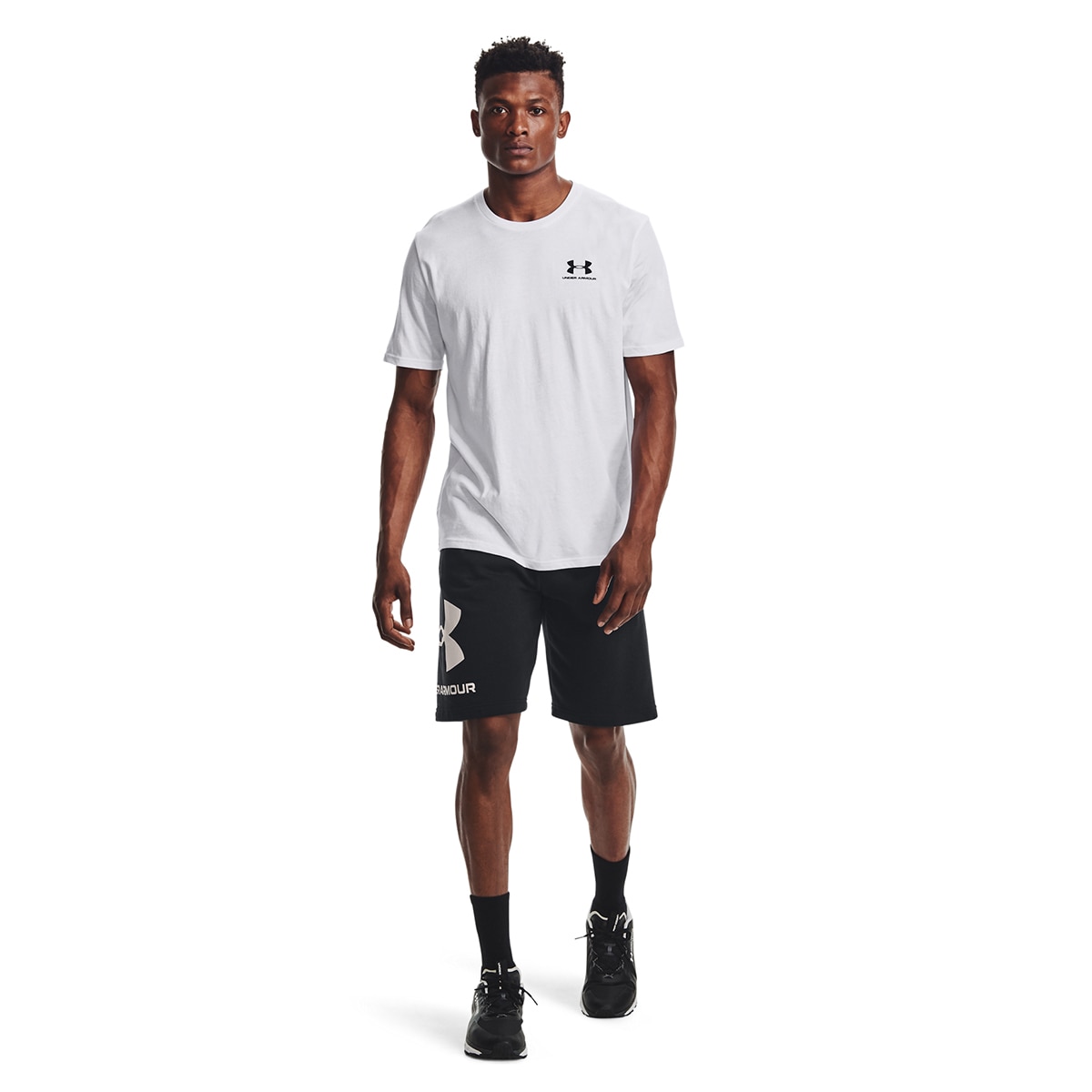 T-shirt de homem Left Chest Under Armour Branco-4
