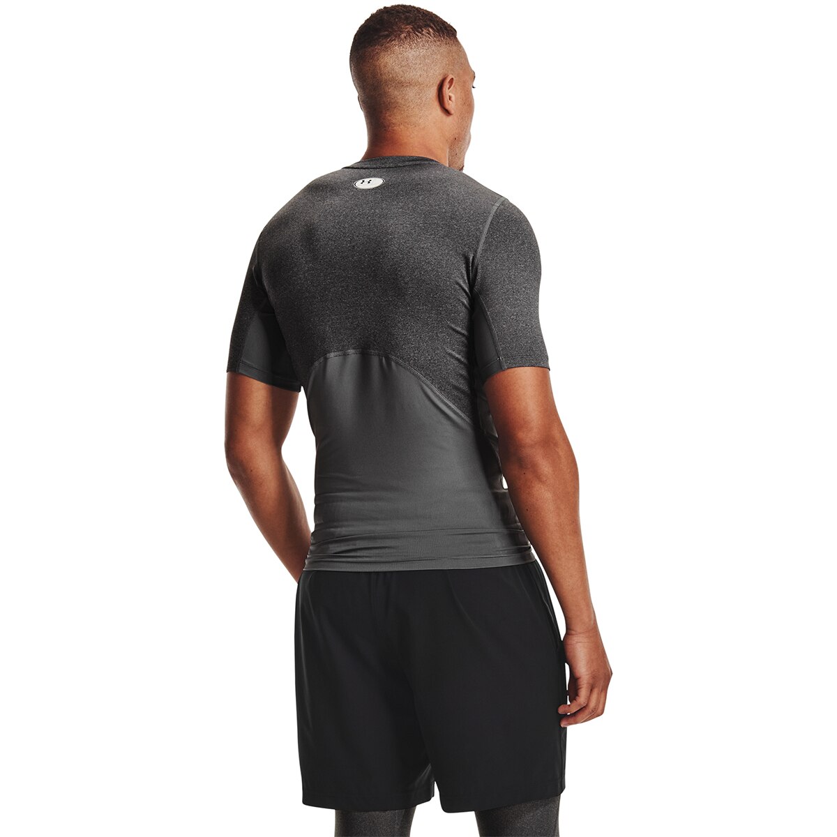 T-shirt de Homem UA HG Armour Comp SS Cinzento carvão-2