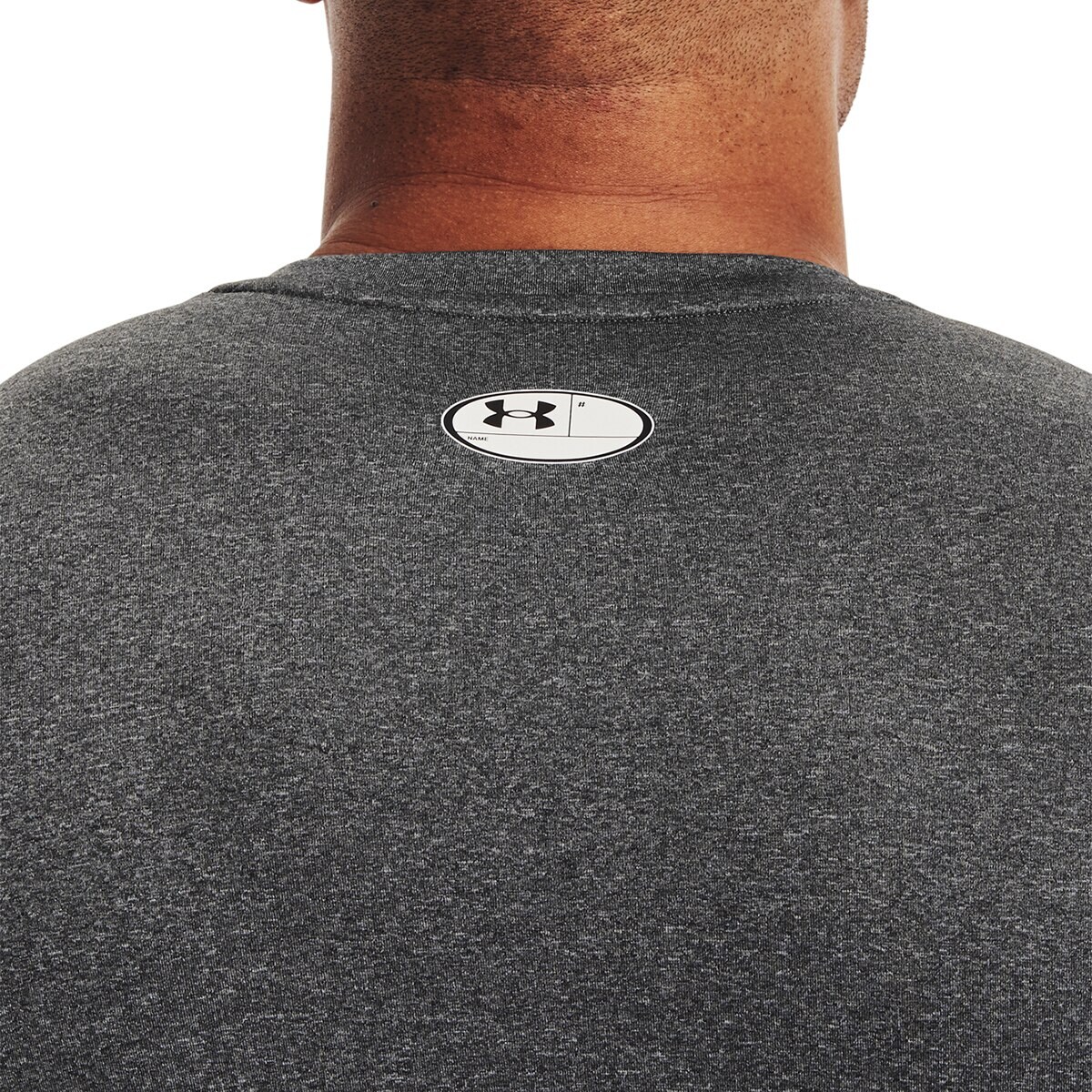 T-shirt de homem HeatGear® Under Armour Cinzento carvão-3