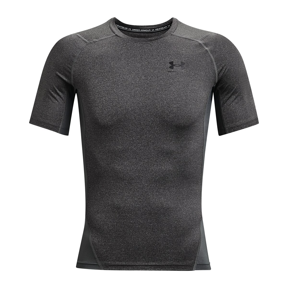 T-shirt de Homem UA HG Armour Comp SS Cinzento carvão-4