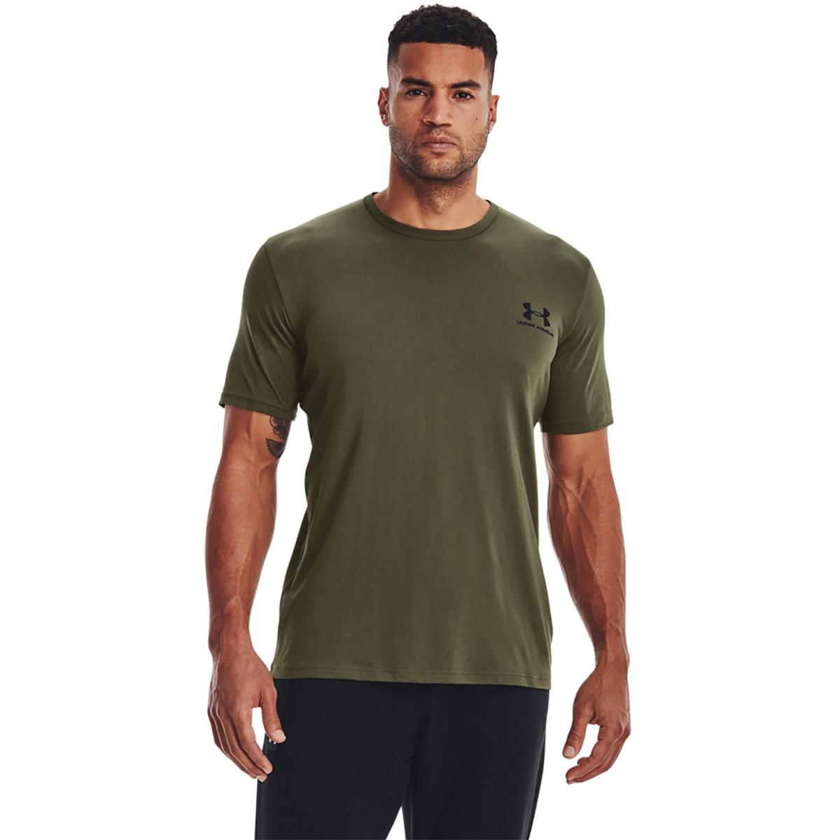 T-shirt de Homem UA M Sportstyle LC SS Verde-militar-1