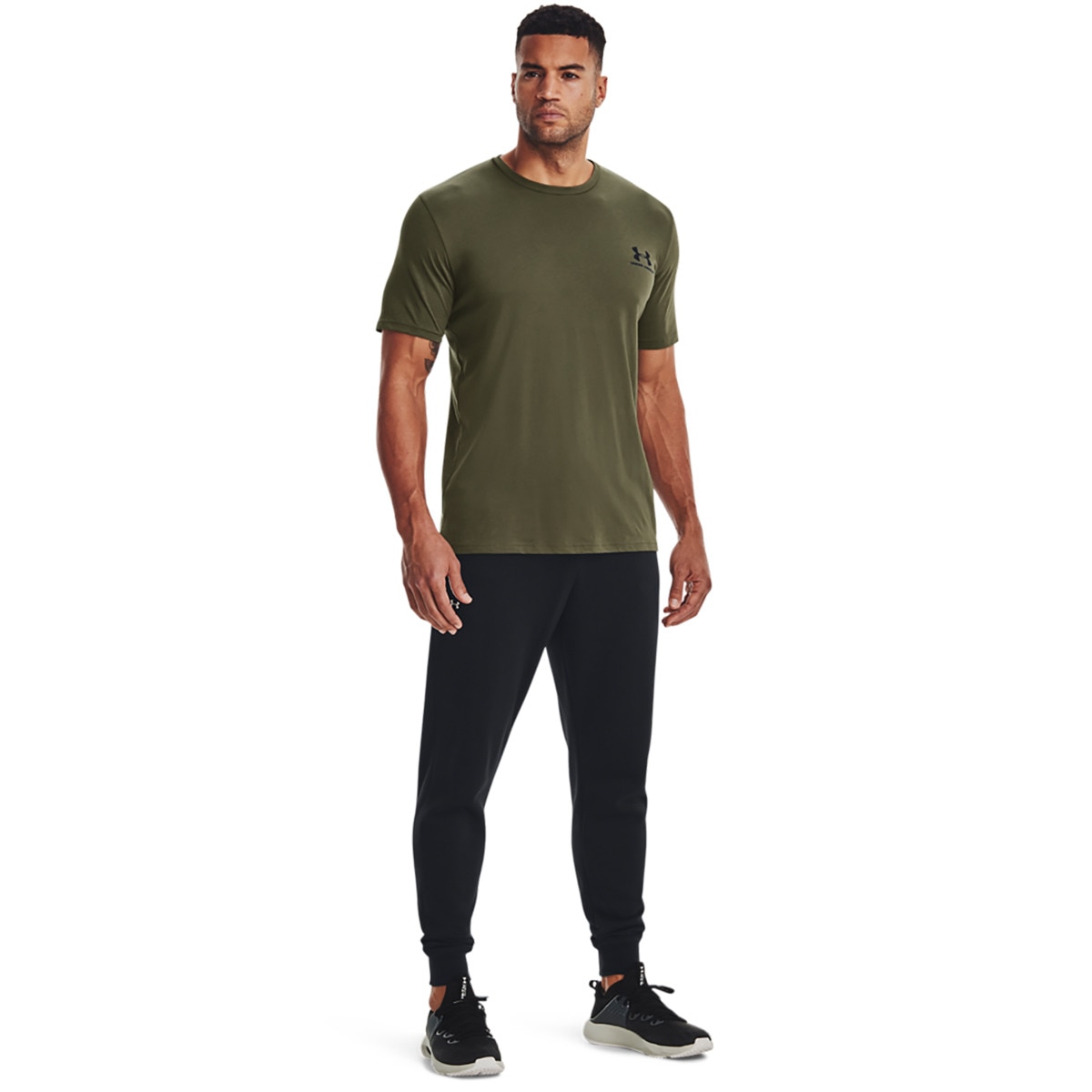 T-shirt de Homem UA M Sportstyle LC SS Verde-militar-4