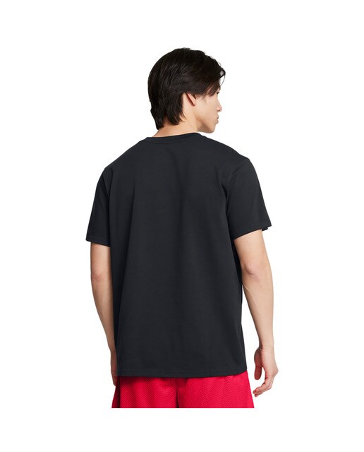 T-shirt Casual de Homem Ua Hw Armour Label Ss-Blk Preto-2