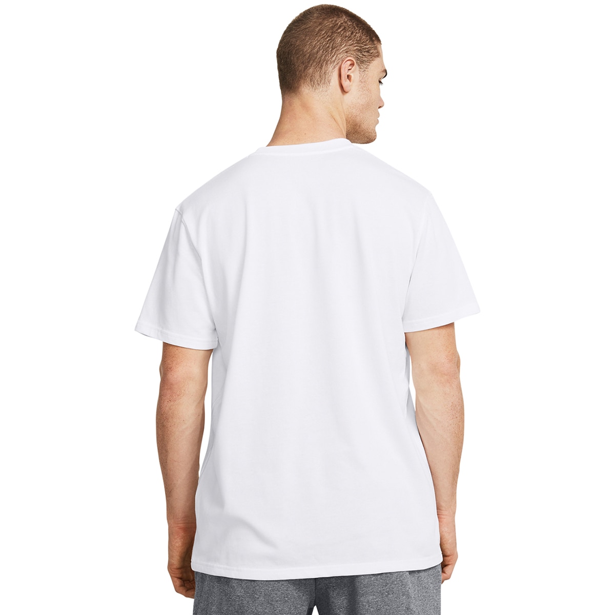 T-shirt de Homem UA HW Armour Label SS Branco-2
