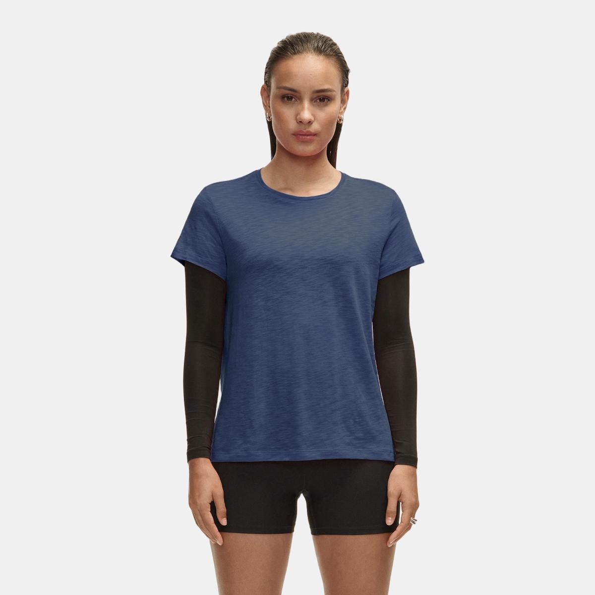 T-shirt de Mulher Soft Texture Tee Azul-1