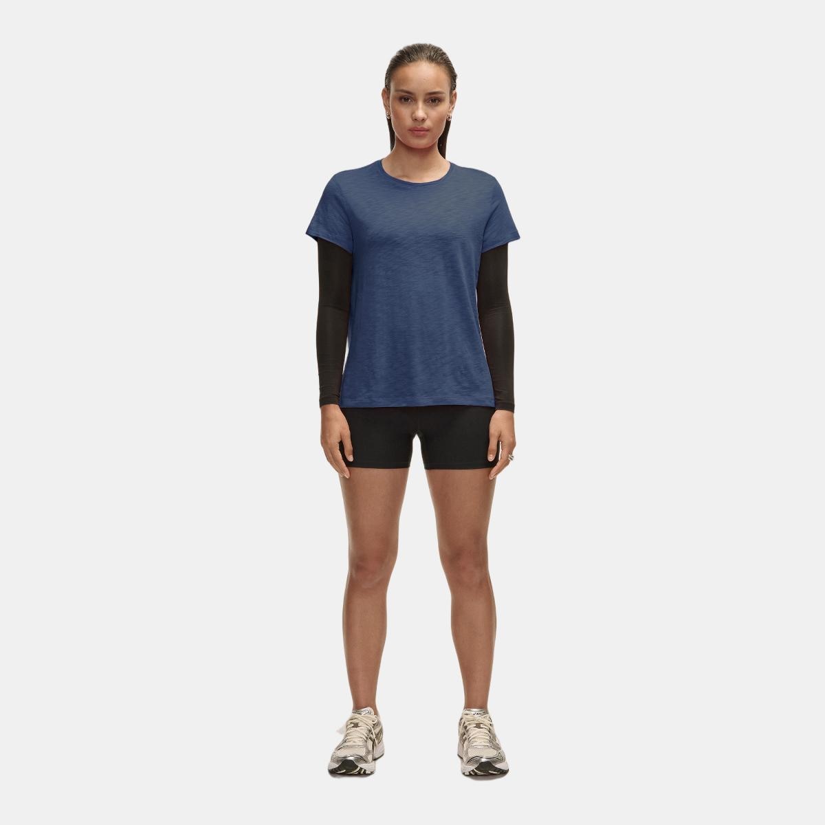 T-shirt de Mulher Soft Texture Tee Azul-2