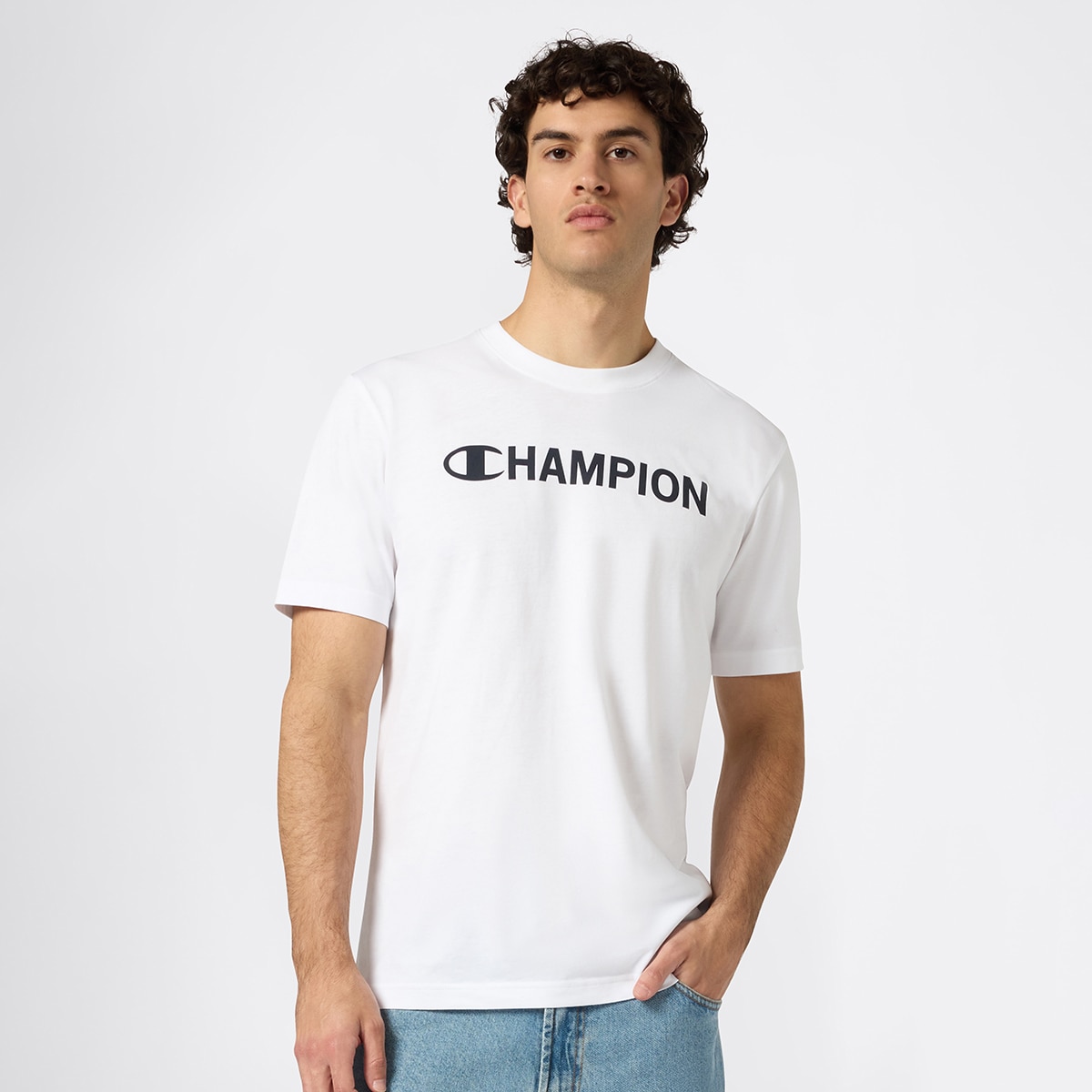 T-shirt de homem Champion Azul-marinho-1