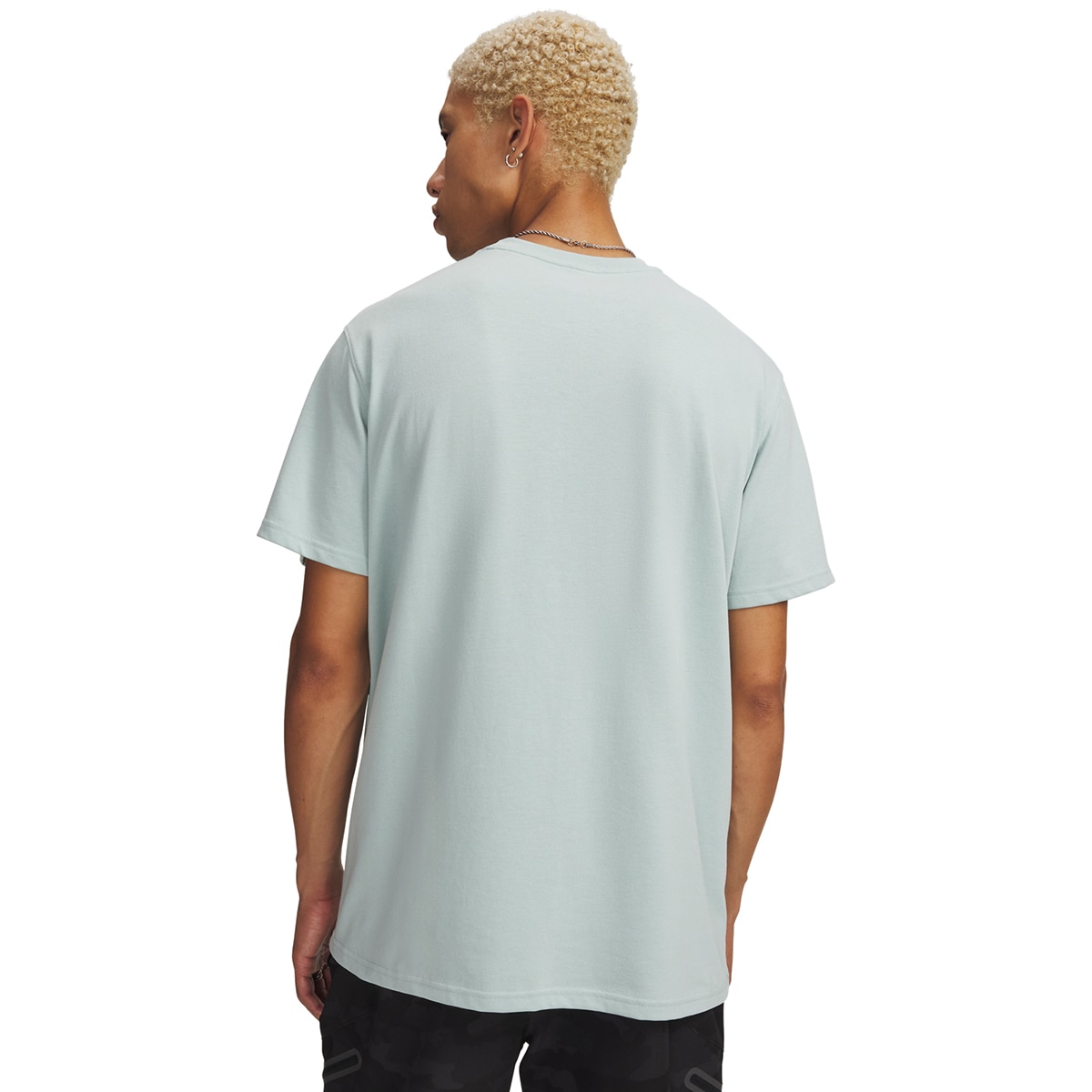 T-shirt Casual de Homem UA HW Armour Label SS Azul-esverdeado-2
