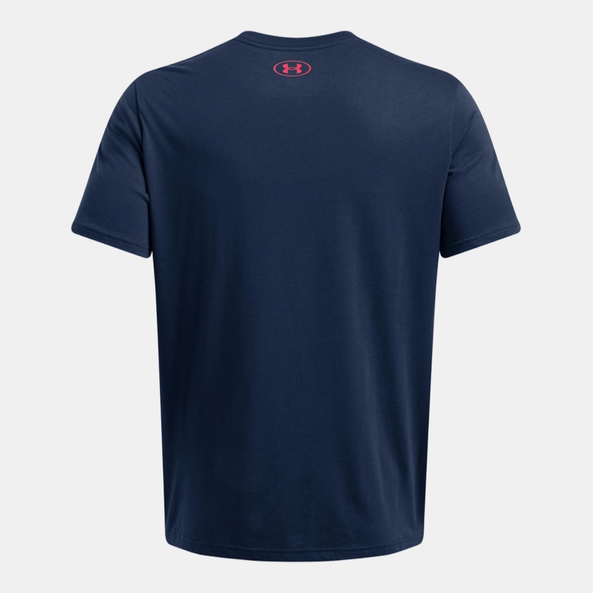 T-shirt de Homem UA M Boxed Sports Updated SS Azul-marinho-4