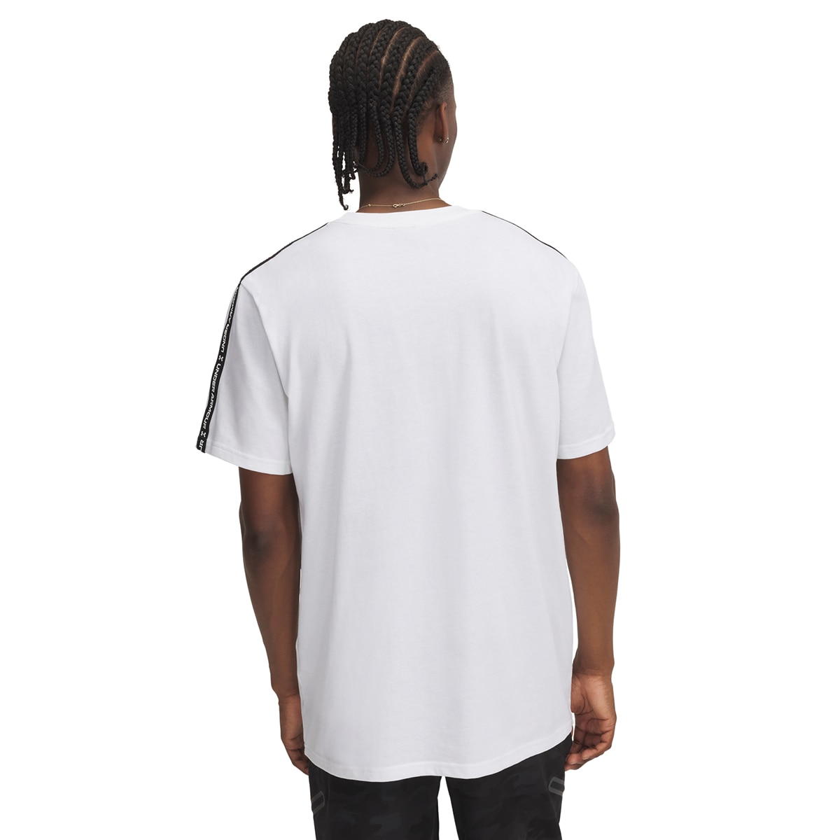 T-shirts de Homem Casual UA Icon HWT Tee Taping Branco-2