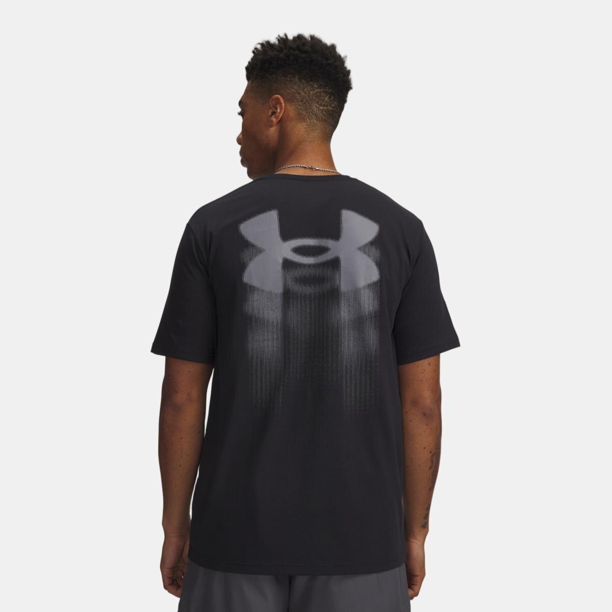 T-shirt Casual de Homem UA M Blur Logo SS Preto-2
