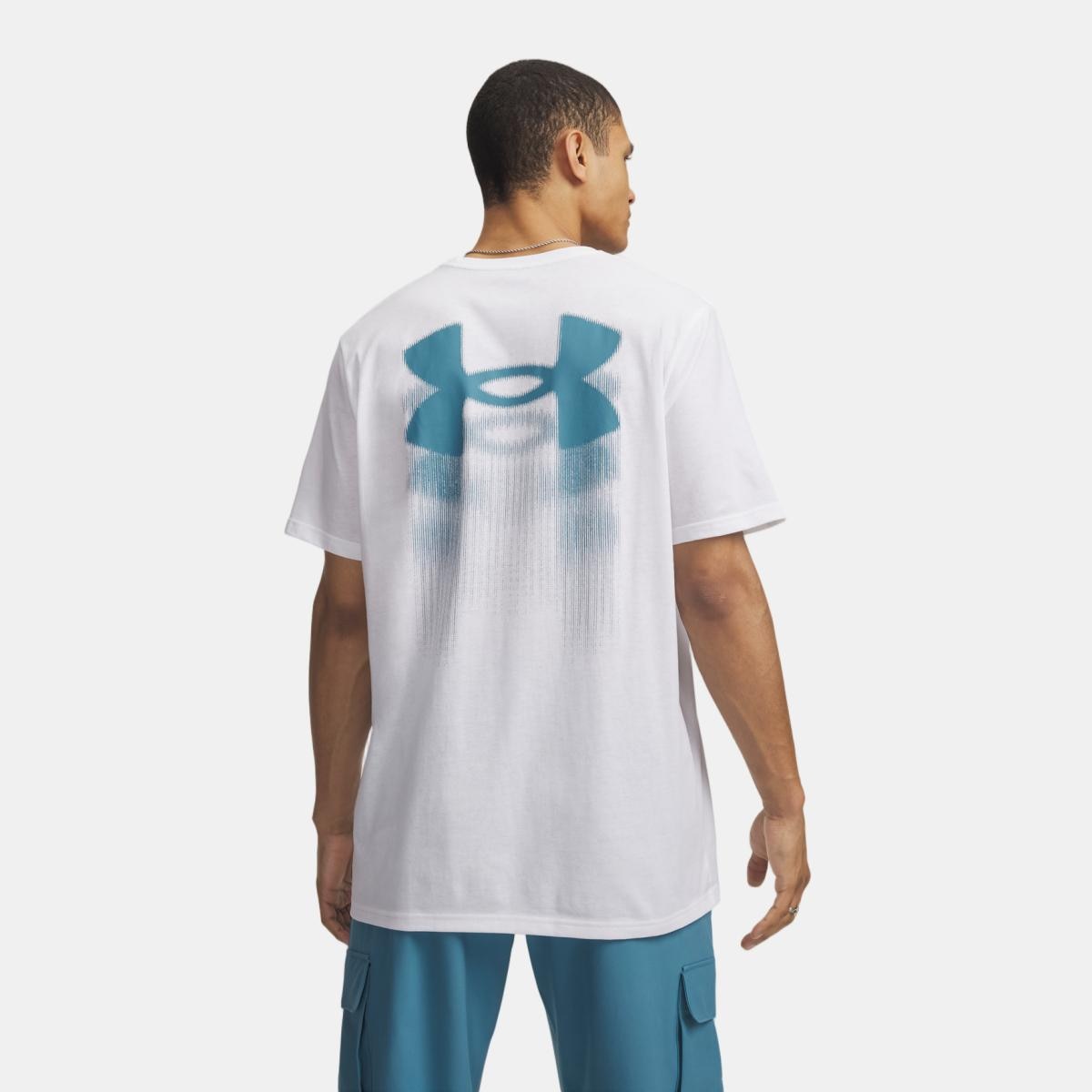 T-shirt Casual de Homem UA M Blur Logo SS Branco-2
