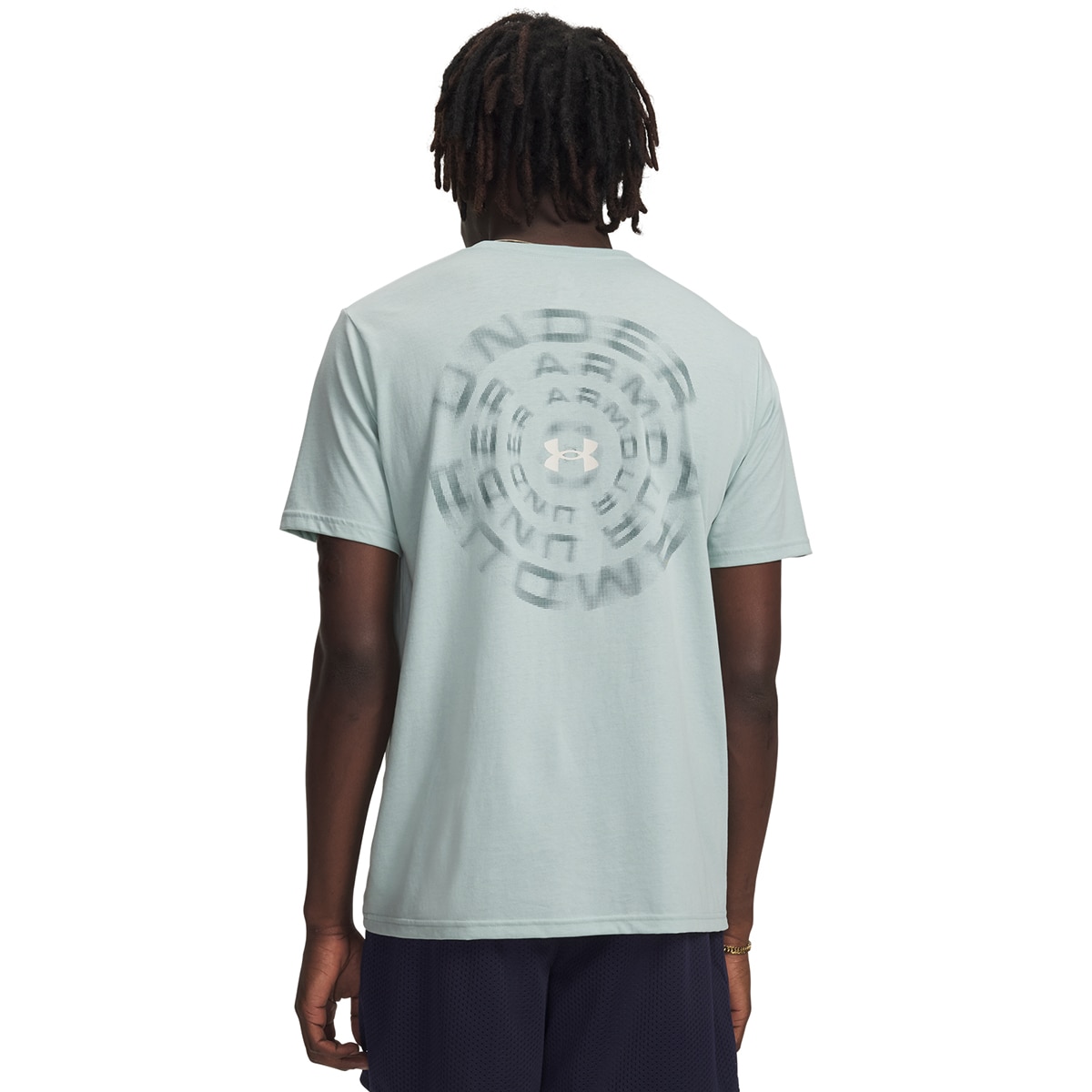 T-shirt Casual de Homem UA M Blur WM SS Azul-esverdeado-2
