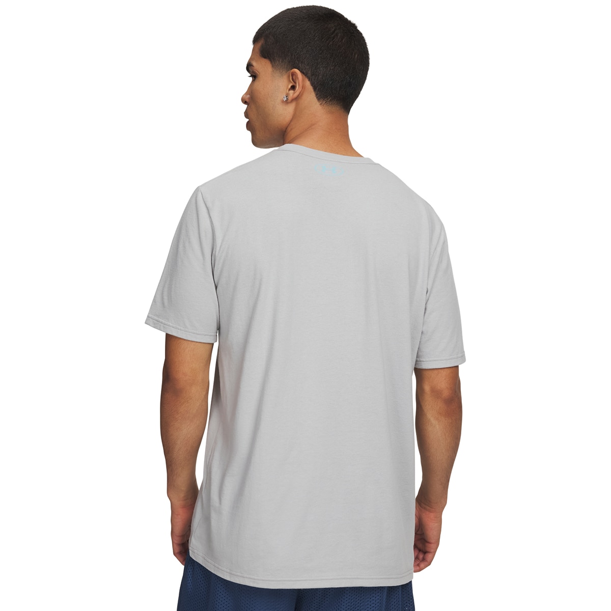 T-shirt Casual de Homem UA M WM Locker Tag SS Cinzento médio-2