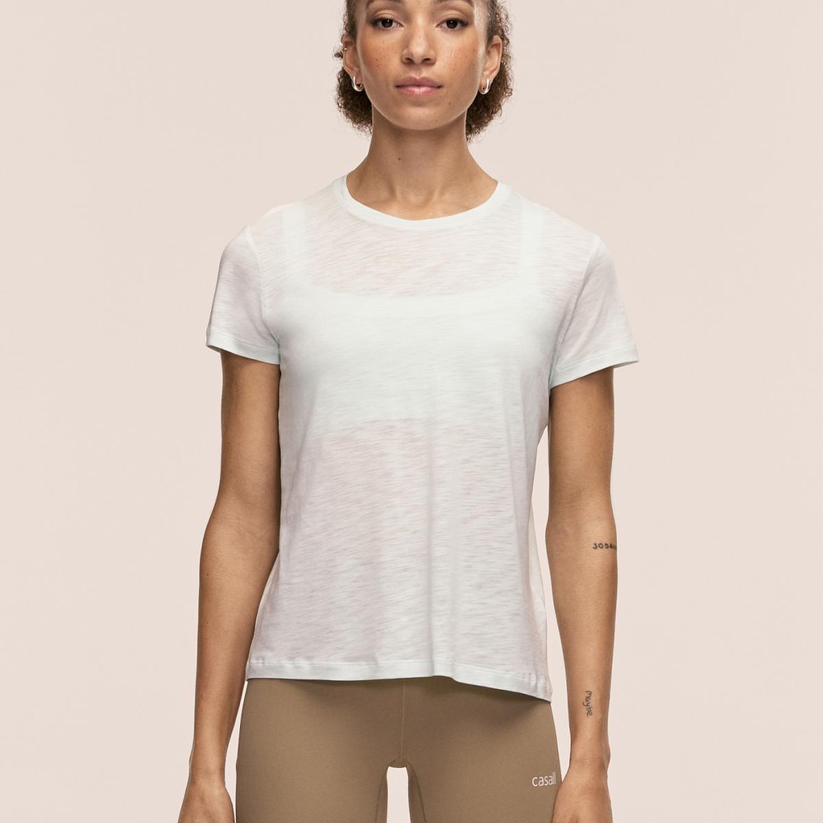 T-shirt M/C de Mulher Soft Texture Verde-claro-1