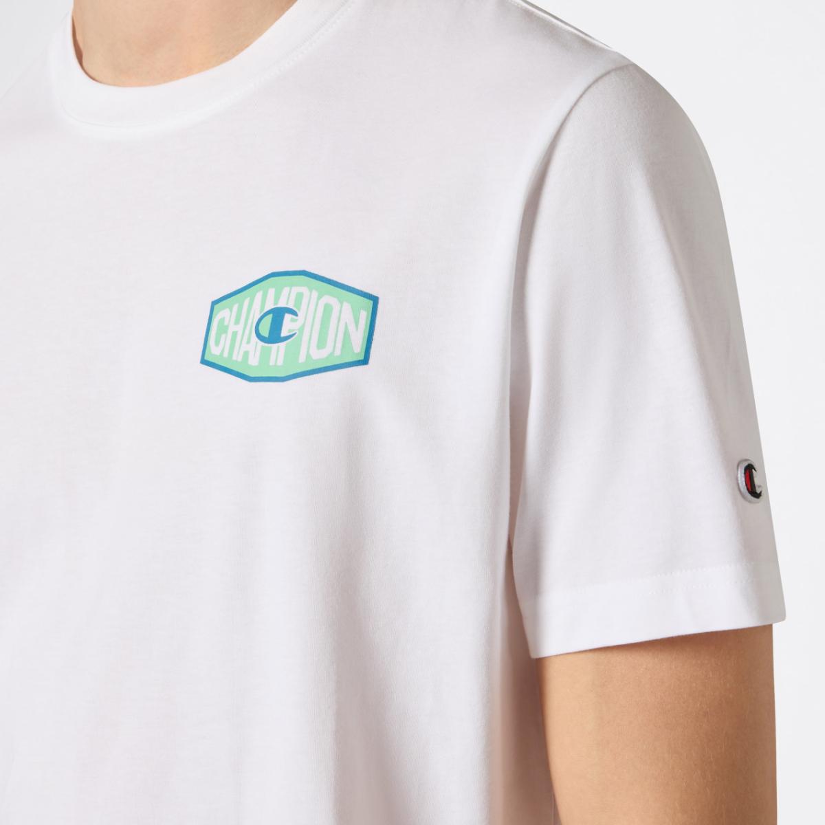 T-shirt de manga curta Crewneck T-Shirt Branco-4