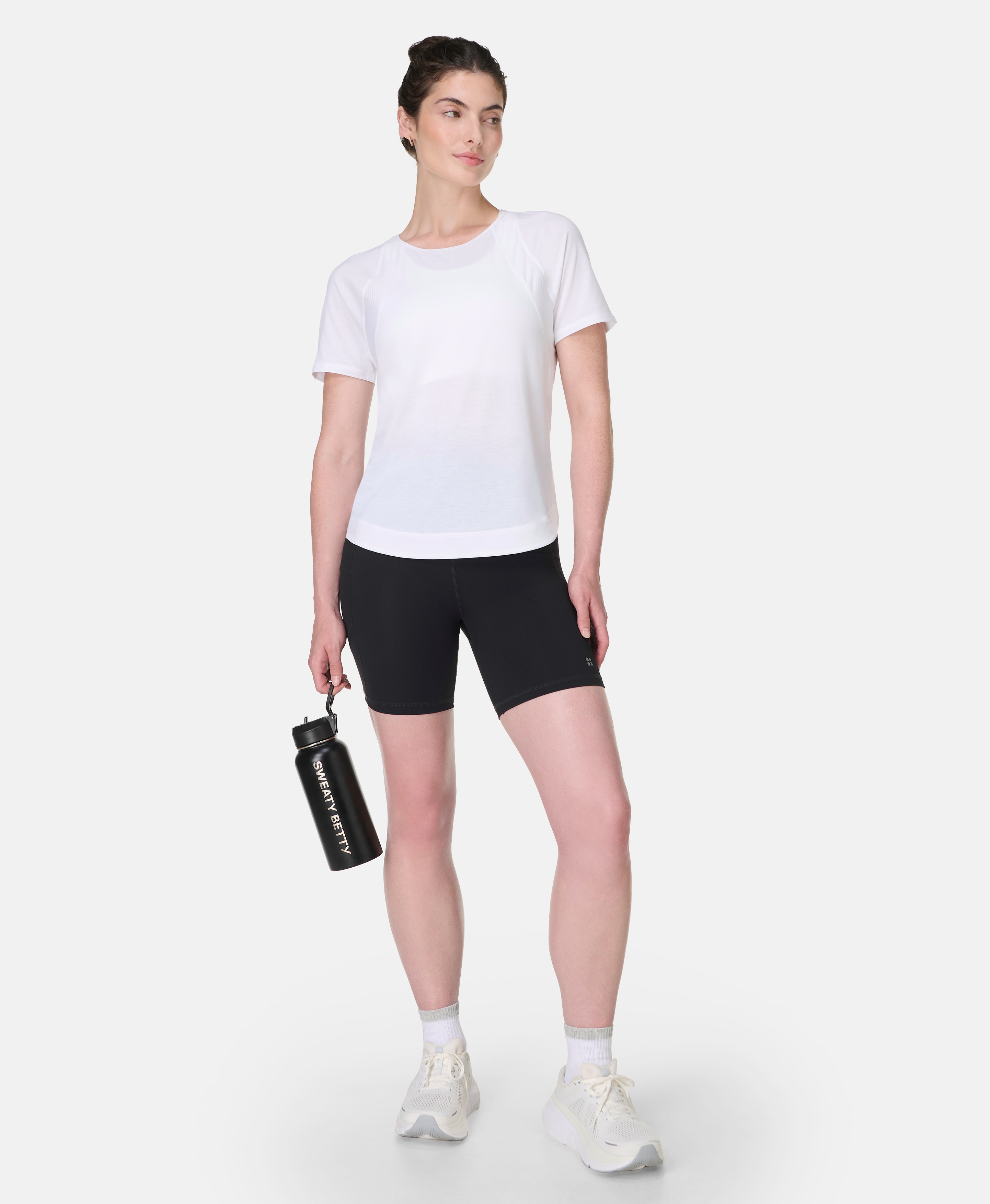 T-shirts M/C de Mulher Breathe Easy Mesh Branco-6