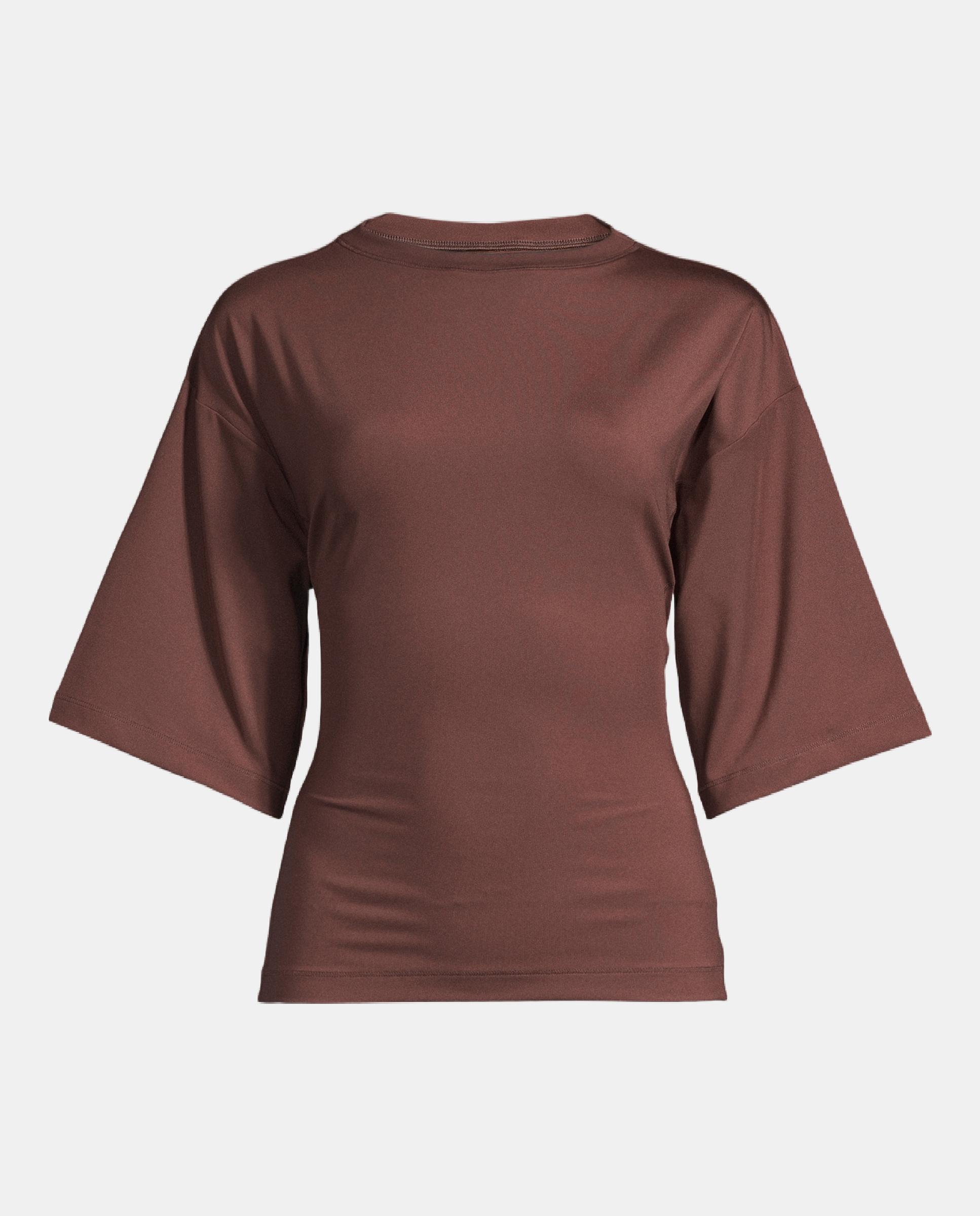 Camiseta de Yoga y Pilates de Mujer Casall Lace Up Back Tee CASALL - Marrón oscuro Marrón oscuro-3