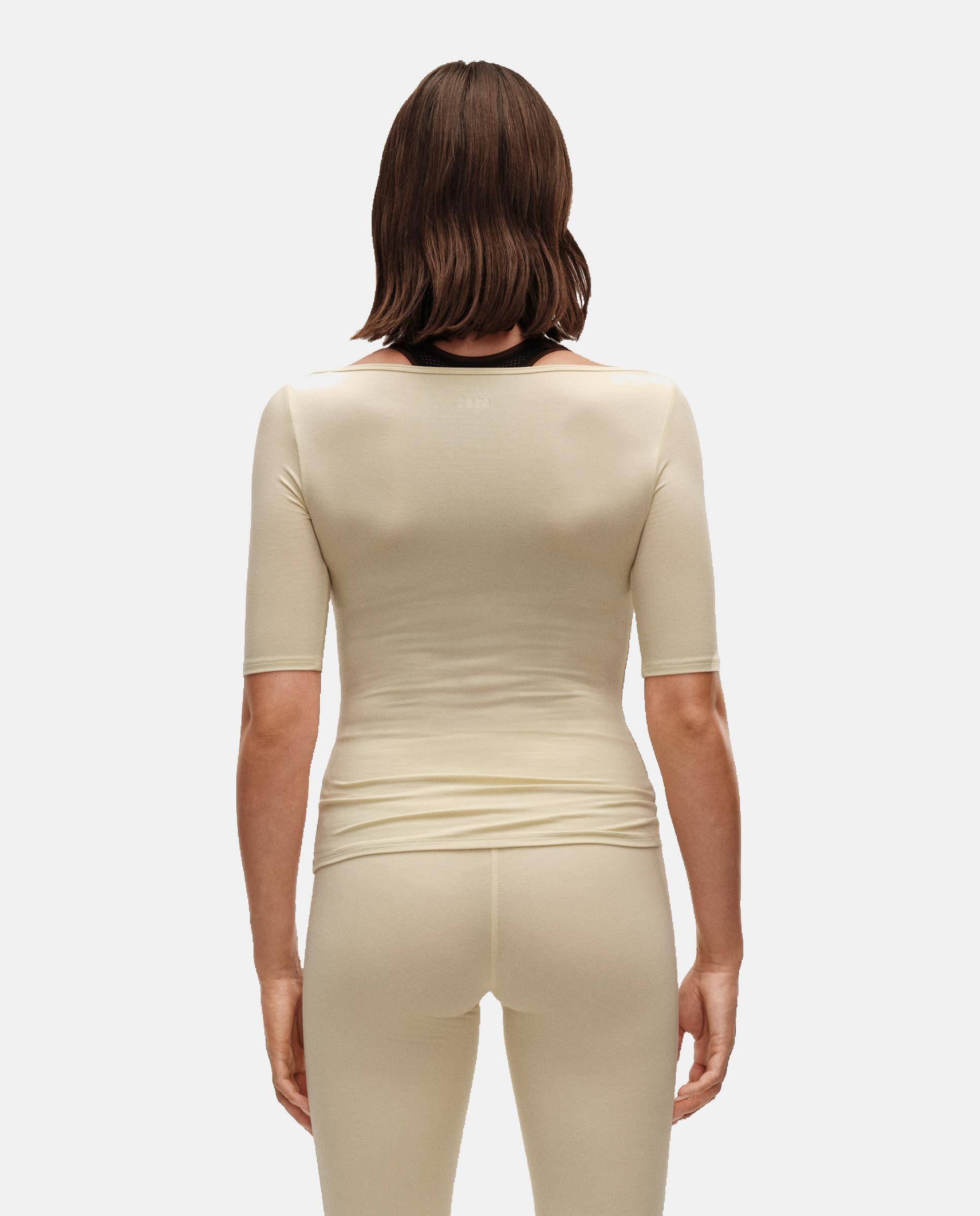 Camiseta de Yoga y Pilates de Mujer Casall Delight Boatneck Tee CASALL - Beige Beige-2