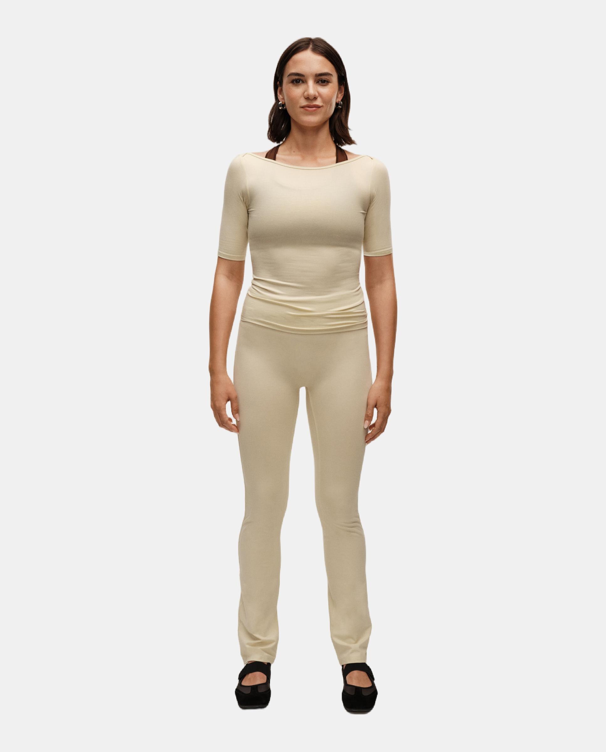 Camiseta de Yoga y Pilates de Mujer Casall Delight Boatneck Tee CASALL - Beige Beige-4