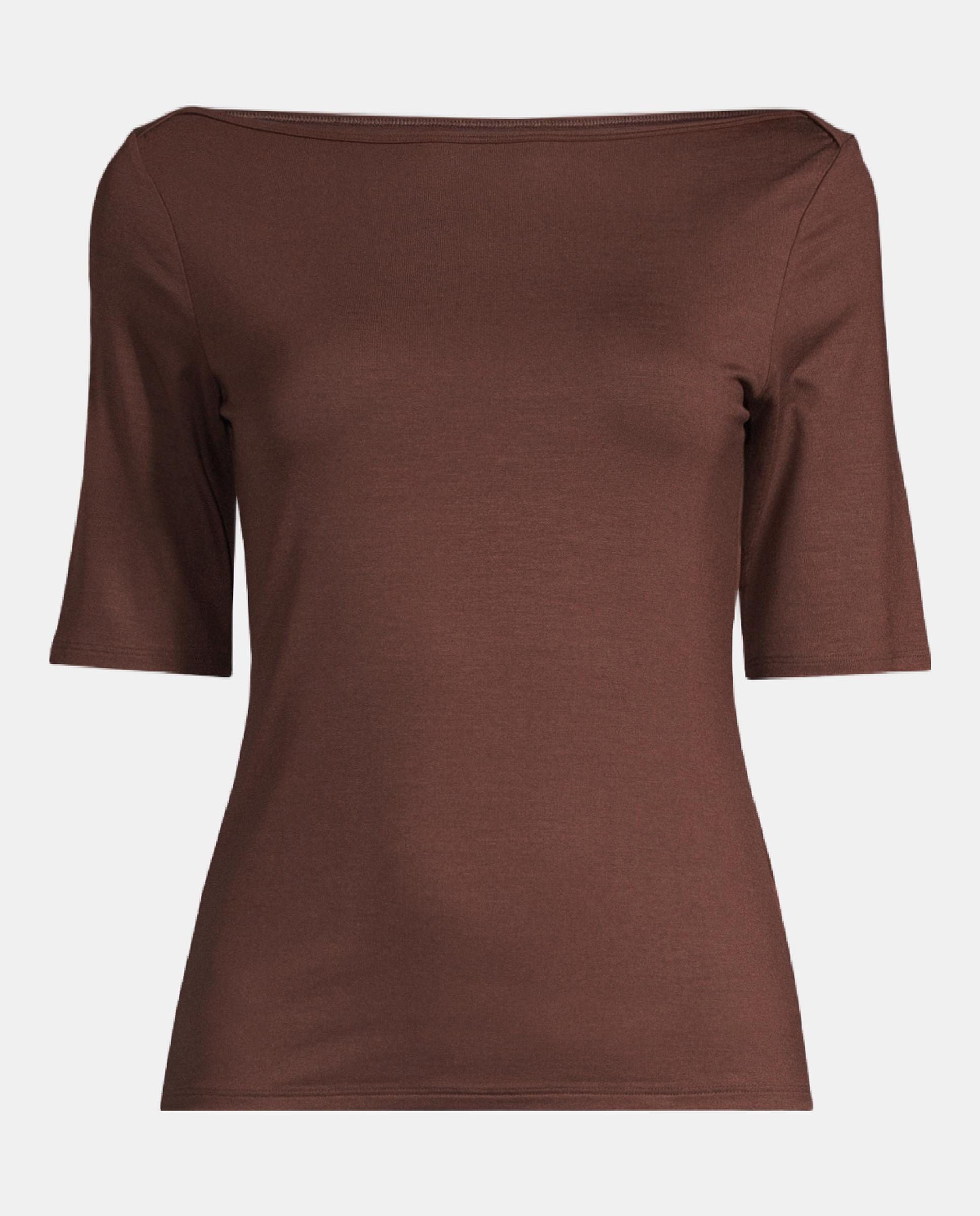 Camiseta de Yoga y Pilates de Mujer Casall Delight Boatneck Tee CASALL - Marrón oscuro Marrón oscuro-3