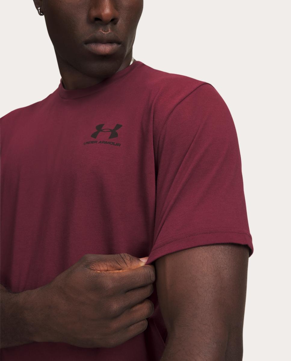 T-shirt de Homem UA M Sportstyle LC SS Grená / Preto-3