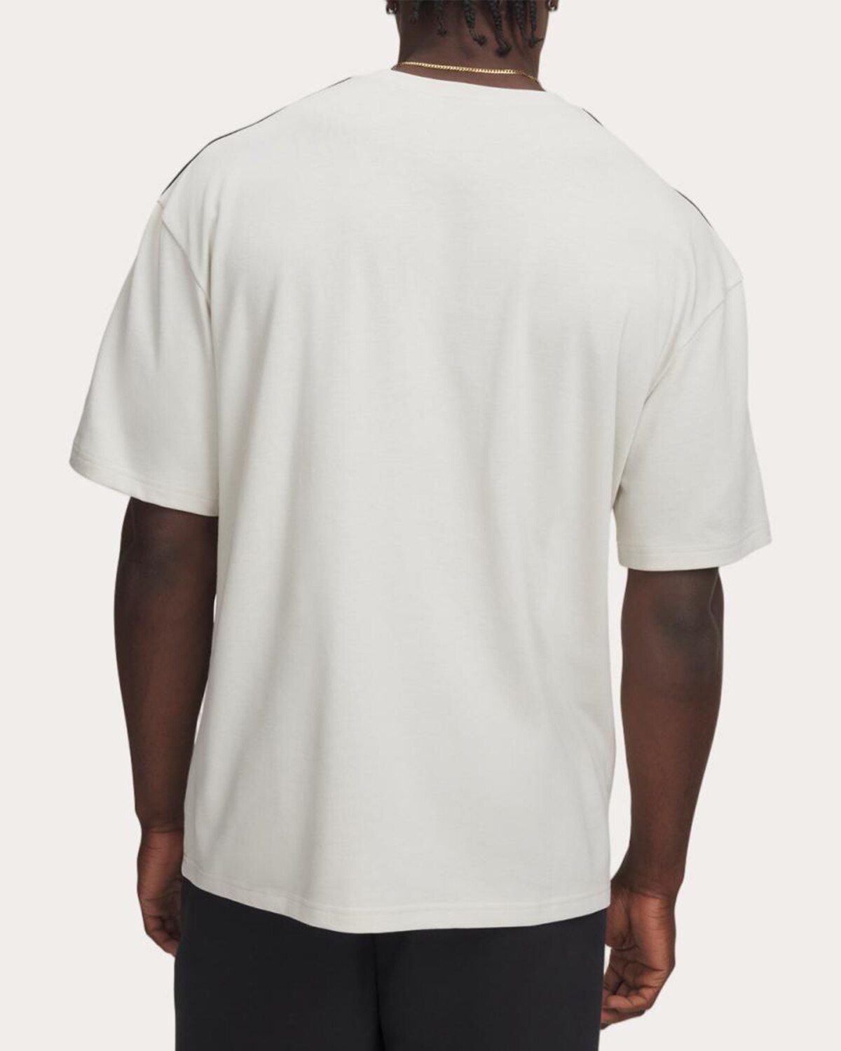 T-shirt de Homem UA Icon HWT Tee Taped Branco Osso-2