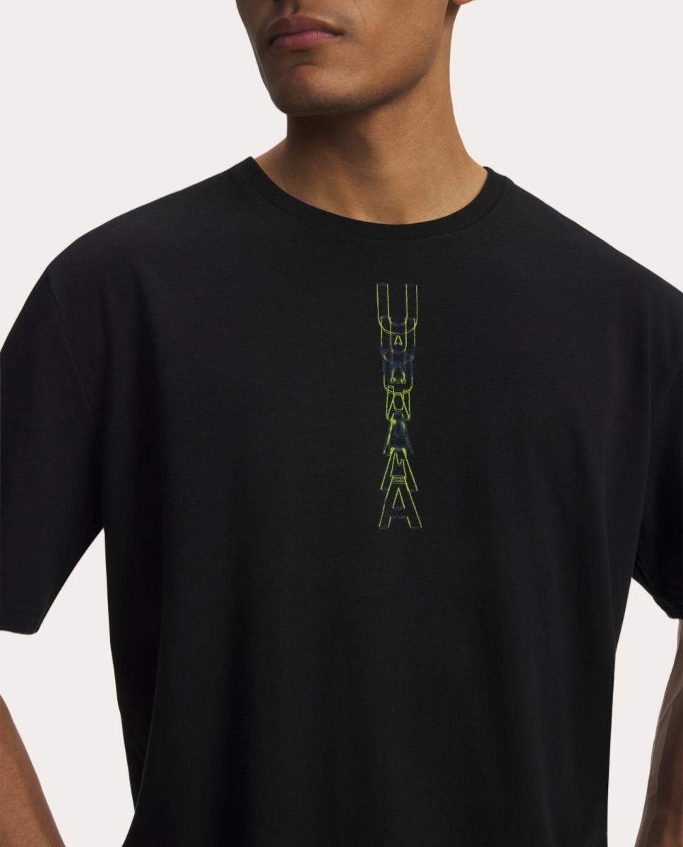 T-shirt de Homem UA M 60/40S UA BLUR SS Preto-3