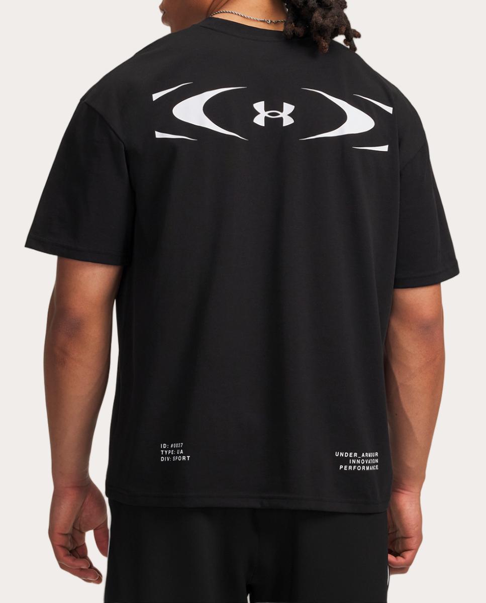 T-shirt de Homem UA M HWT Echo Logo OS SS Preto-2