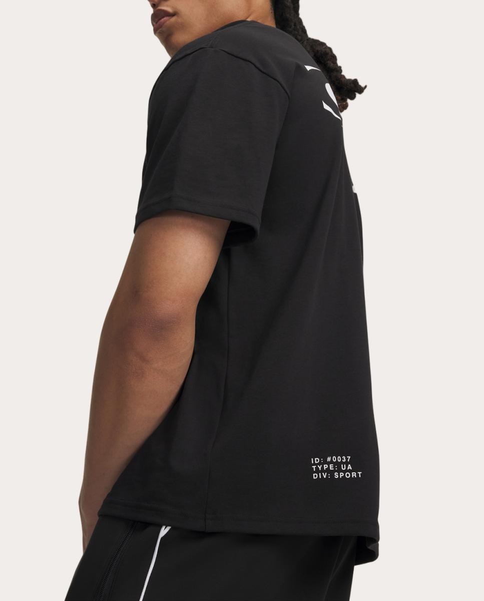 T-shirt de Homem UA M HWT Echo Logo OS SS Preto-3