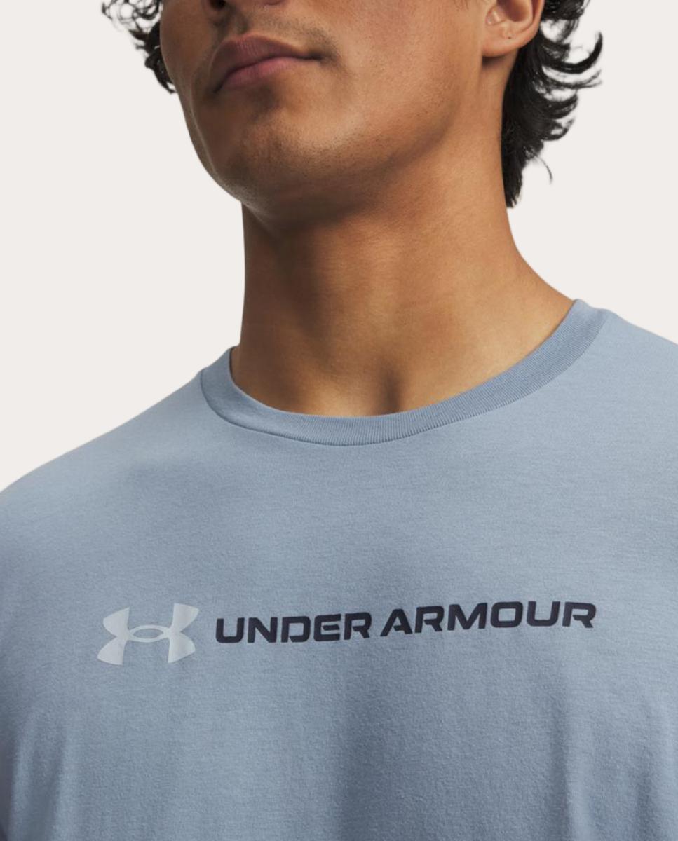 T-shirt de Homem UA M Logo WM SS Azul-3