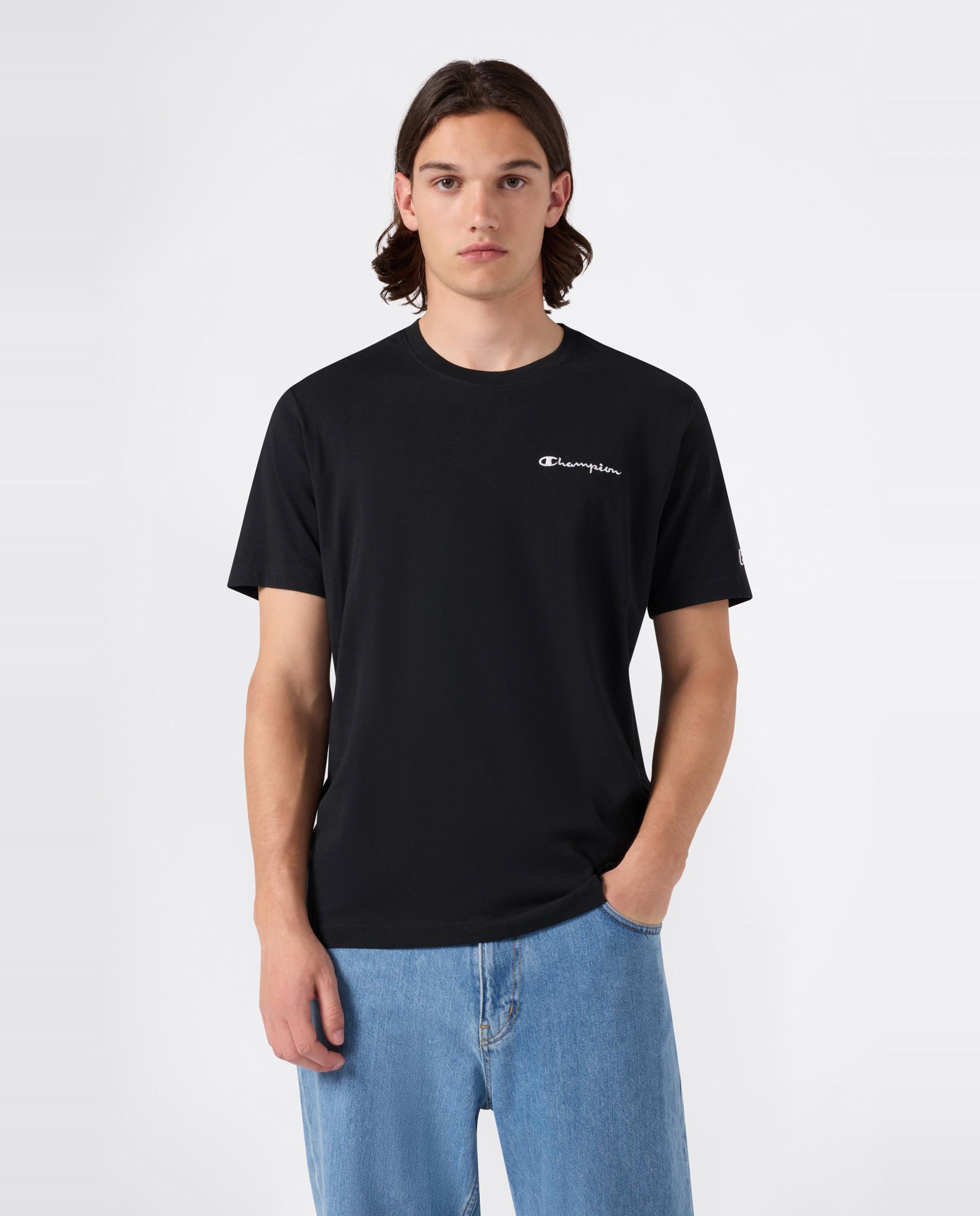 Imagen 0 de Camisetas Casual de Hombre SS Tee CHAMPION Negro