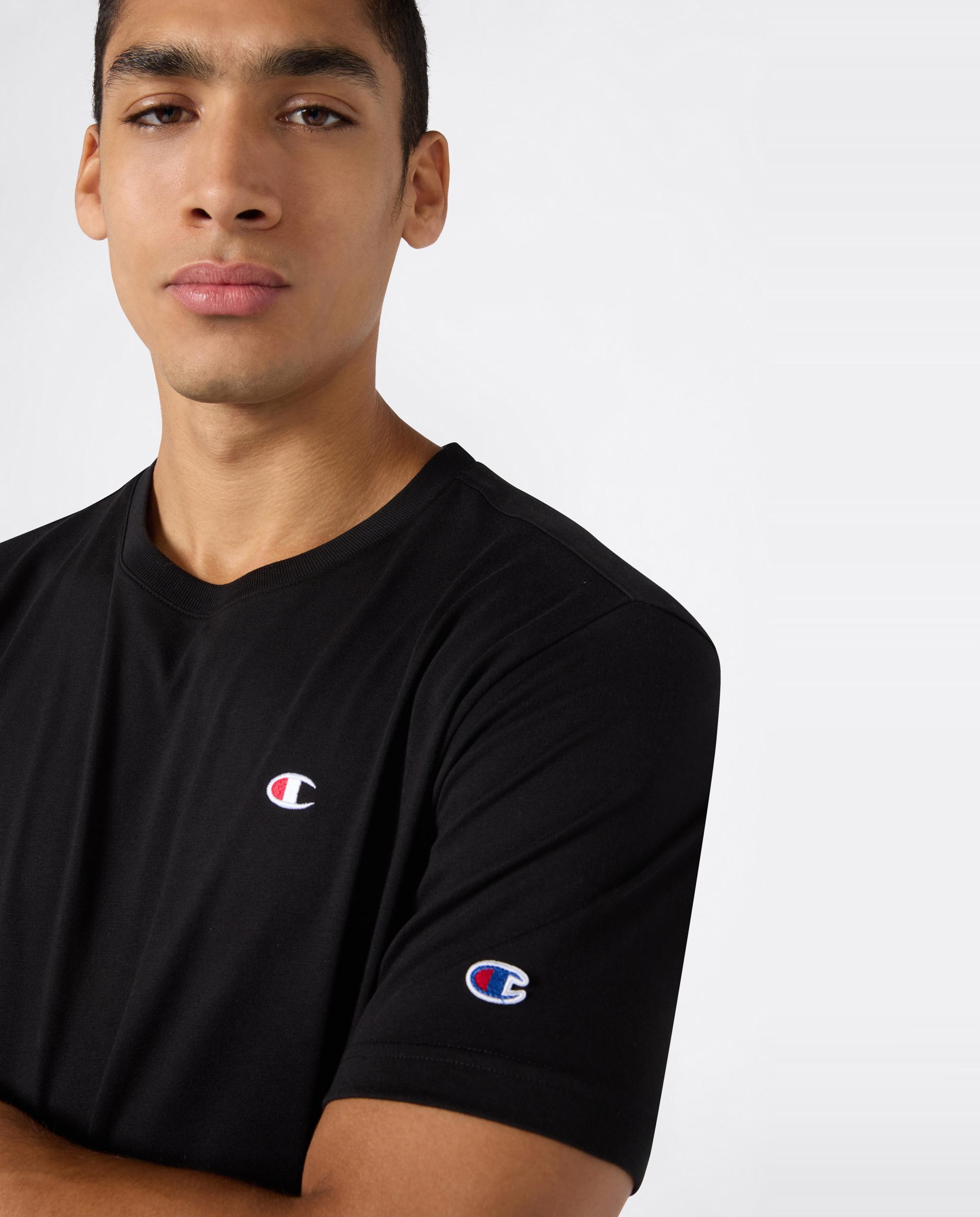 Camisetas Casual de Hombre Crewneck T-Shirt CHAMPION - Negro Negro-3