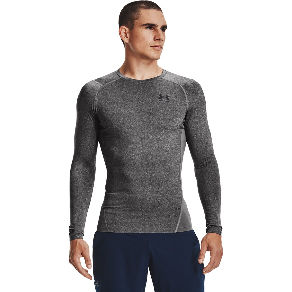 T-shirt de homem HeatGear® Under Armour Cinzento / Preto-1
