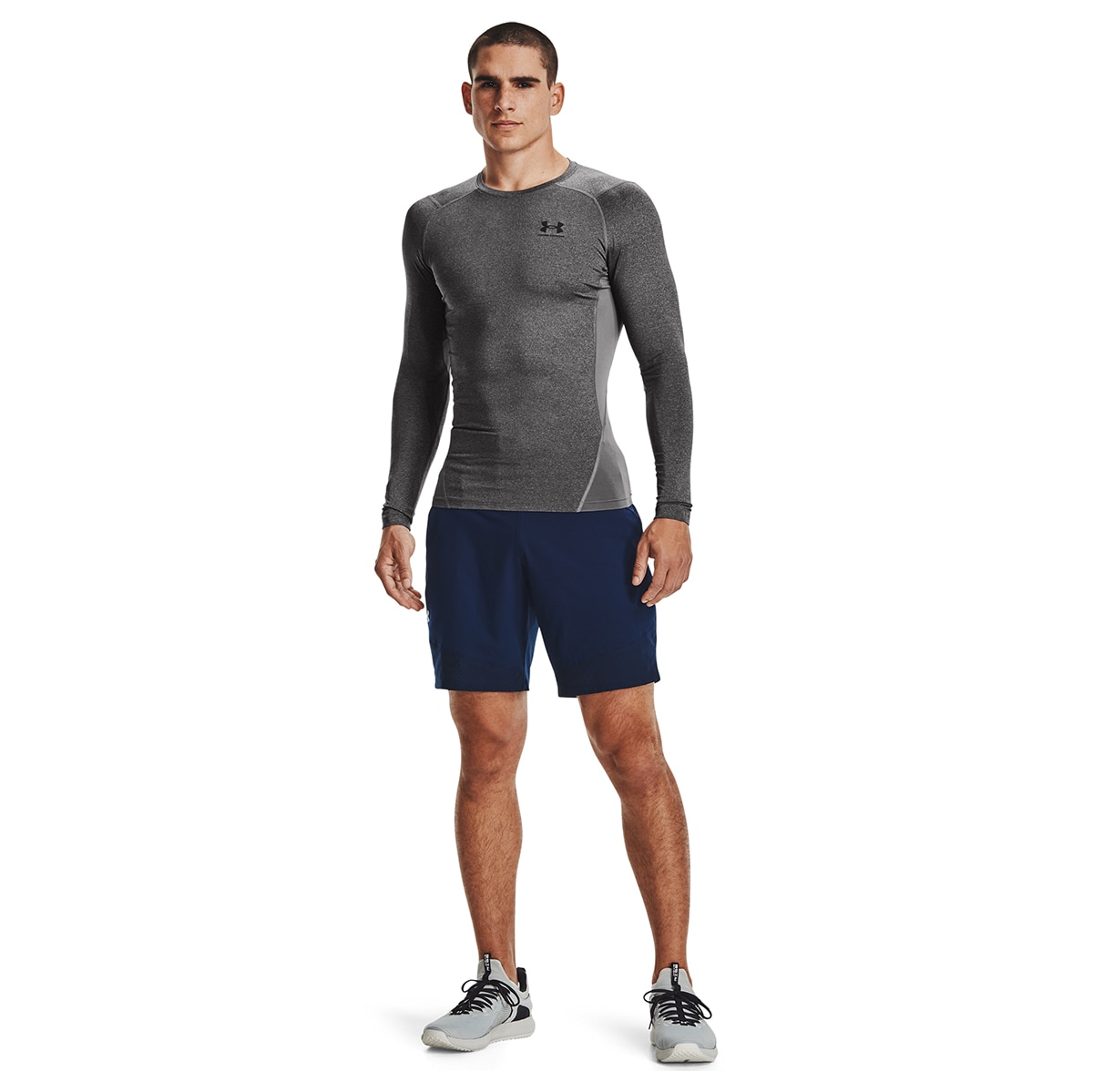 T-shirt de homem HeatGear® Under Armour Cinzento / Preto-4