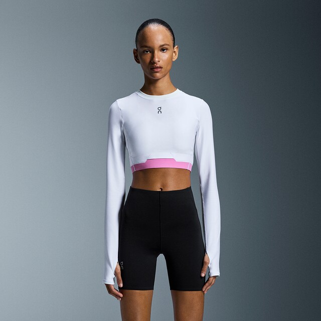 Camiseta de mujerTrain Long Sleeve Crop On