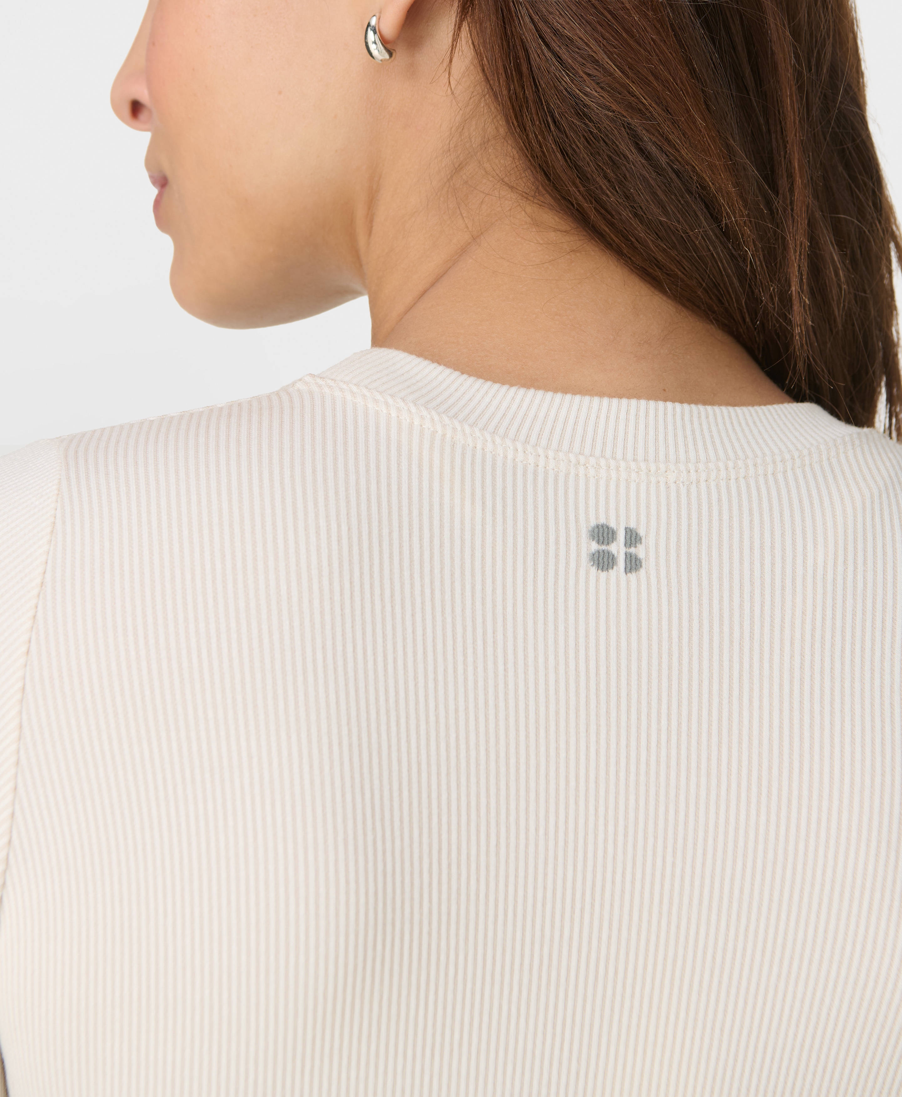 T-shirts M/L de Mulher Mindful Flex Long Sleeve Top Bege-4
