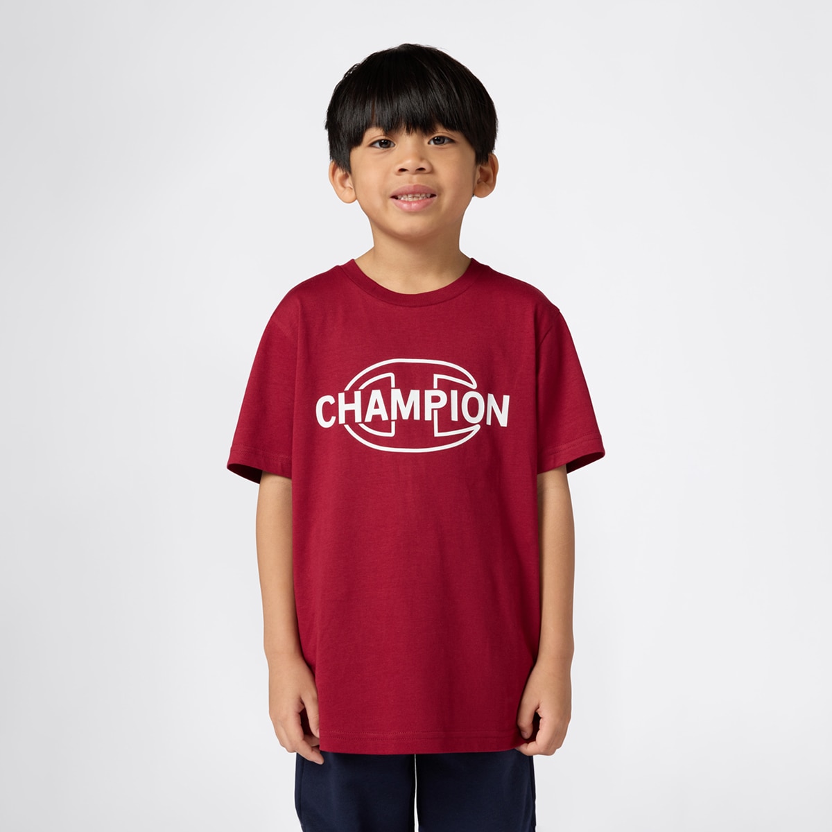 T-shirt de Menino Vermelho-escuro-1