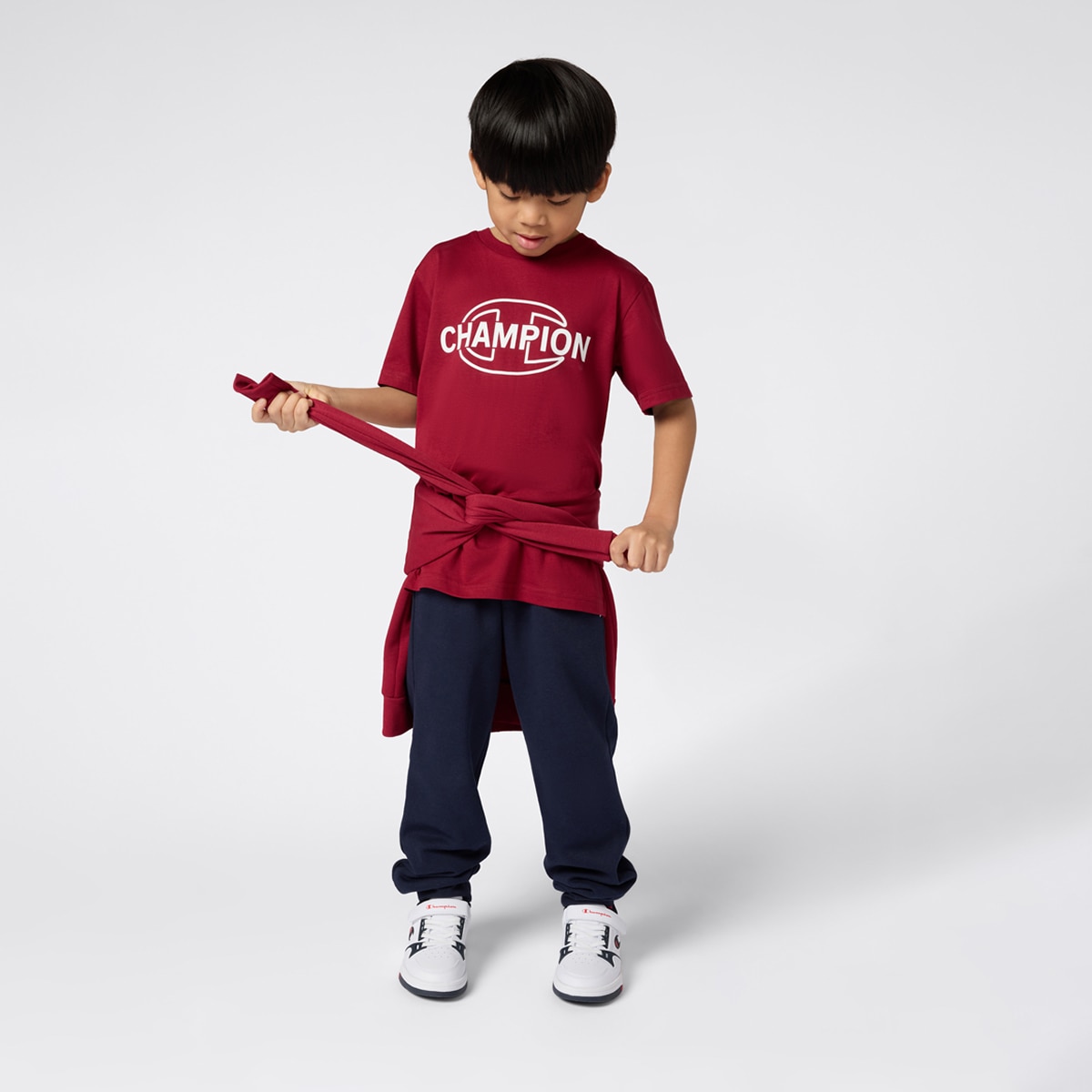 T-shirt de Menino Vermelho-escuro-3