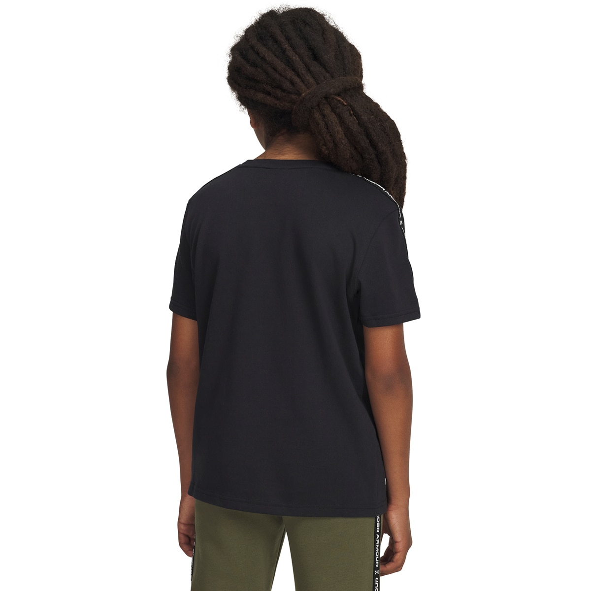 T-shirts de Menino Casual UA B Icon Taped SS Preto-2