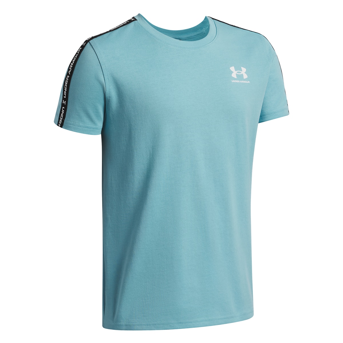 T-shirts de Menino Casual UA B Icon Taped SS Azul Céu-3
